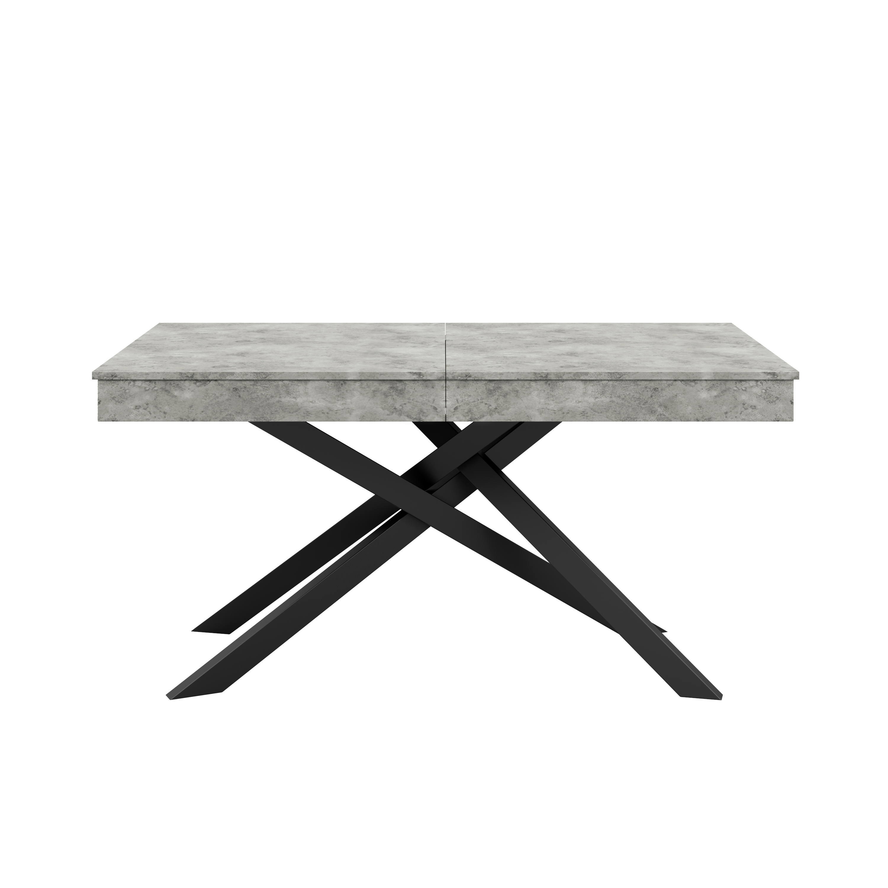 Table à manger extensible 140-180 cm pour 6-8 personnes, plateau 93 mm, pieds croisés, design épuré, pour salle à manger, stabilité et durabilité, usage quotidien et réunions, style élégant moderne - image 10