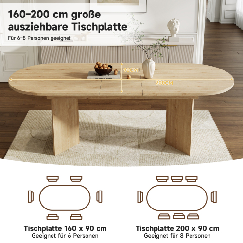 Table adaptable extensible