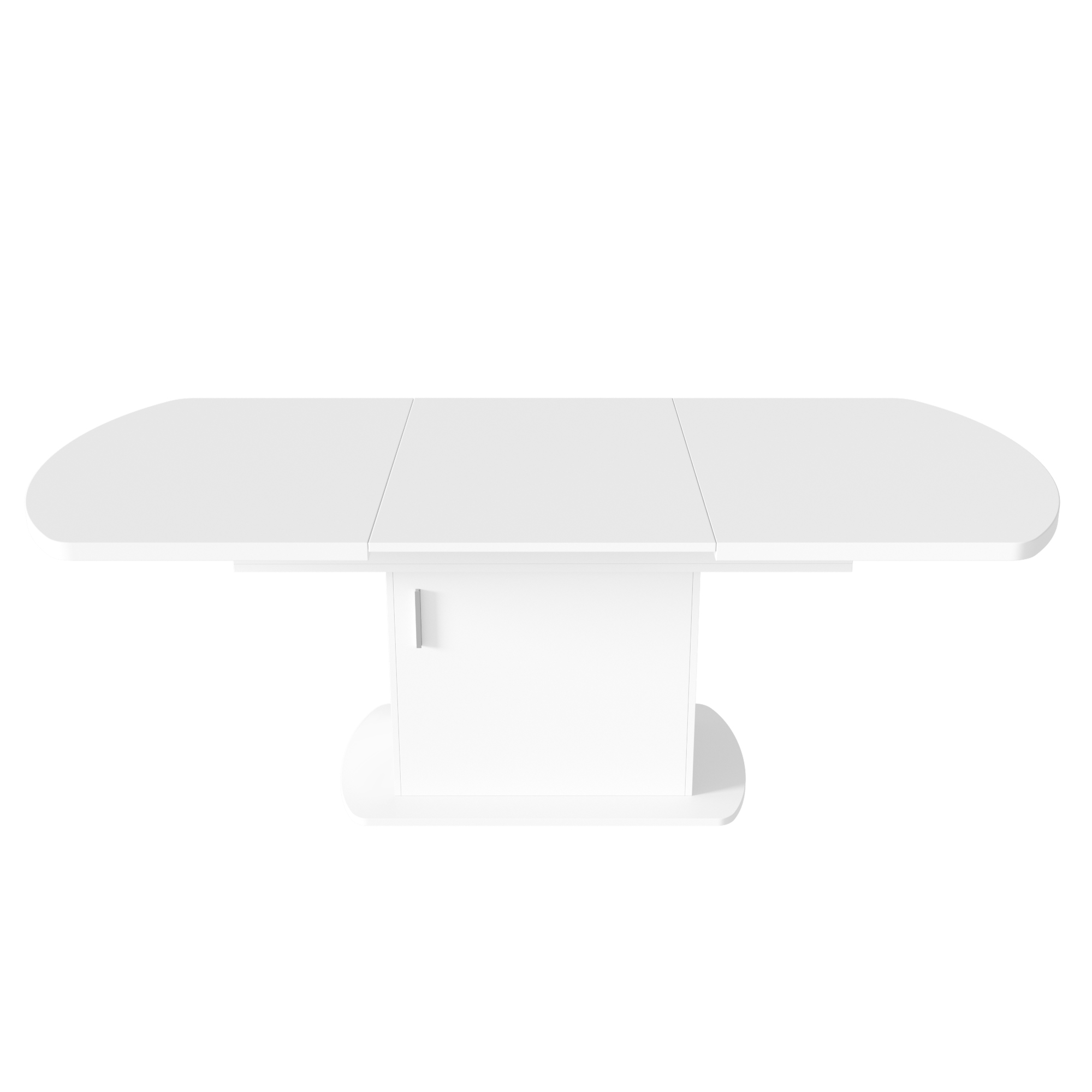 Table à manger extensible, rangement intégré, 200 x 80 x 75 cm, panneaux de particules, argenté - vue 3