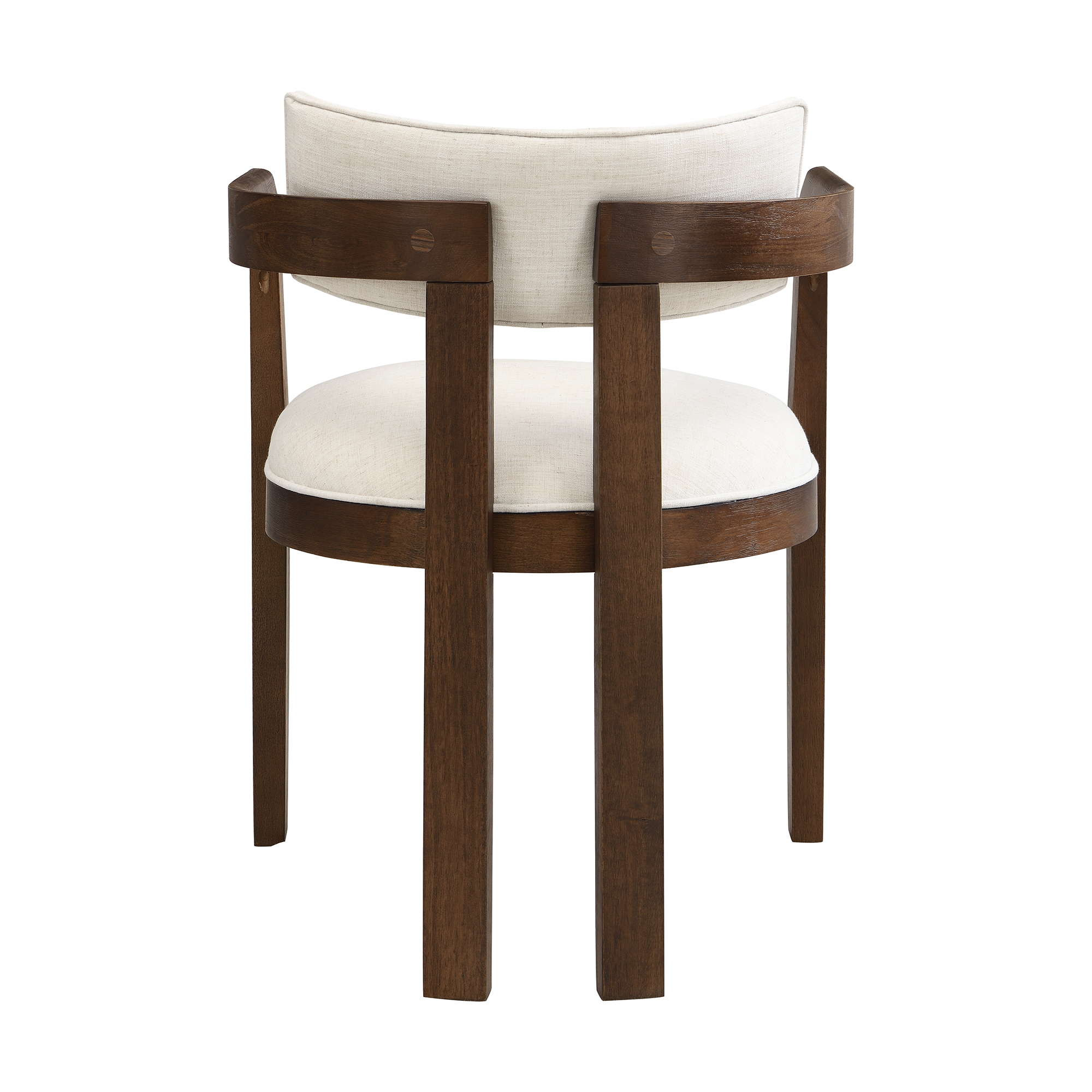 Chaise avec accoudoirs en bois massif, tissu lin naturel, design classique élégant, pour salle à manger et salon, confort supérieur, durabilité, style intemporel, facile montage, stabilité, utilisation polyvalente - image 14