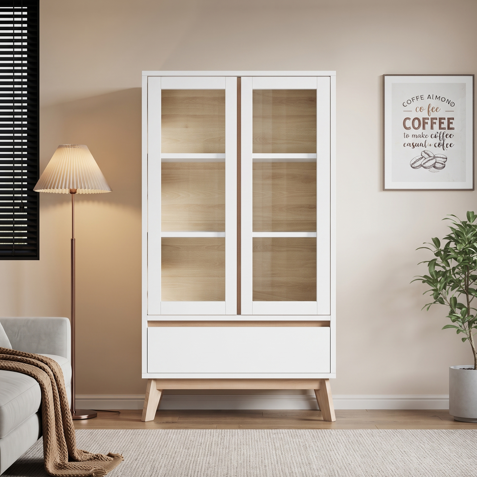 Armoire de cuisine scandinave 80 x 40 x 150 cm en - image 4