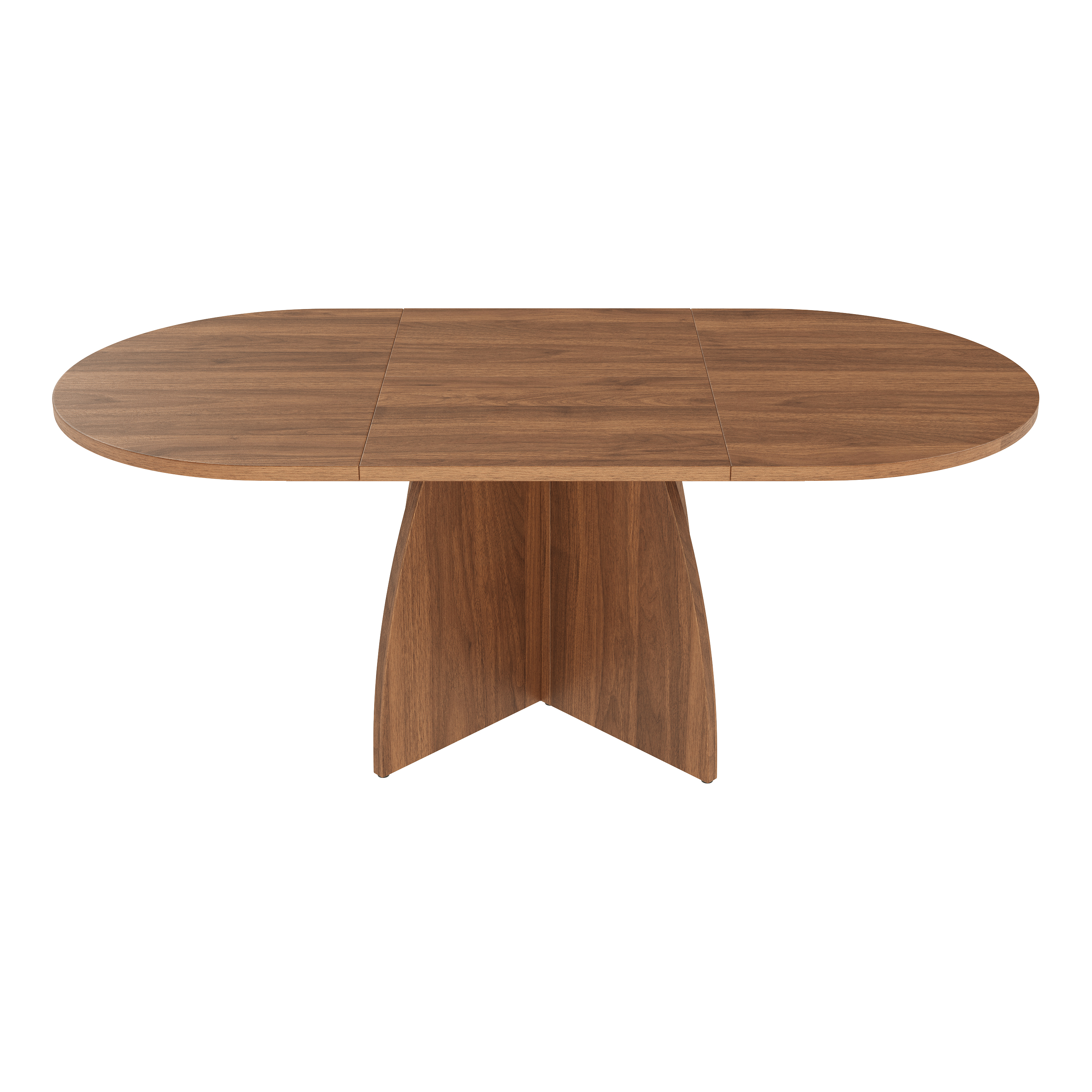 Table à manger, rond, 180 x 90 x 75 cm, bois, noyer - vue 6