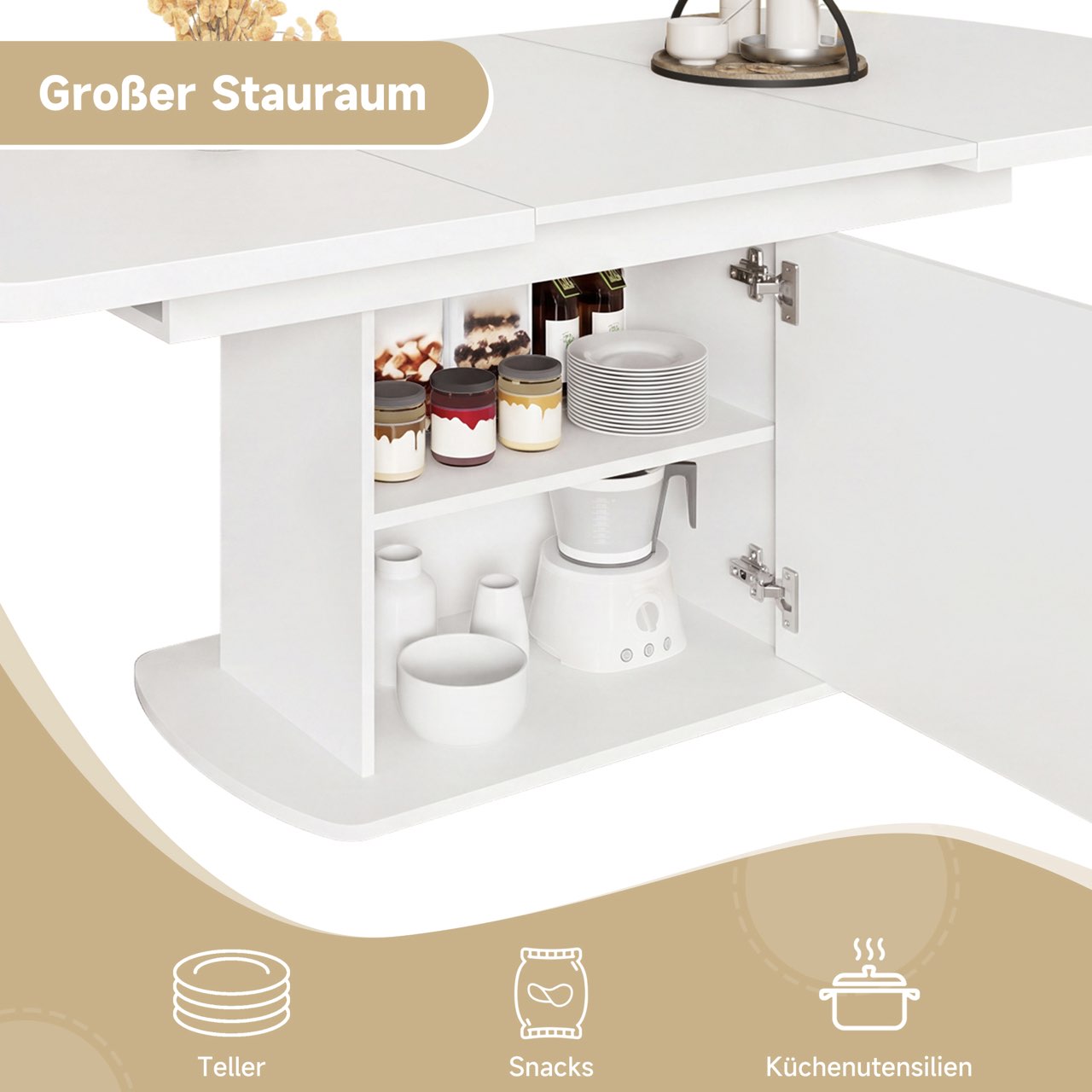 Table extensible pour les repas et le travail
