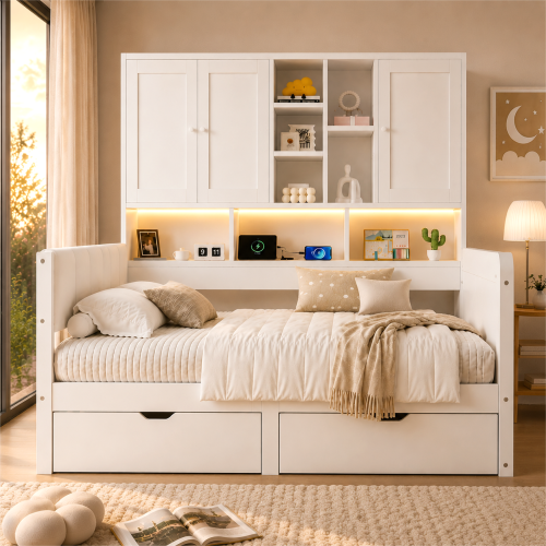 Lit enfant 140x200 avec conception encastrée pour le matelas
