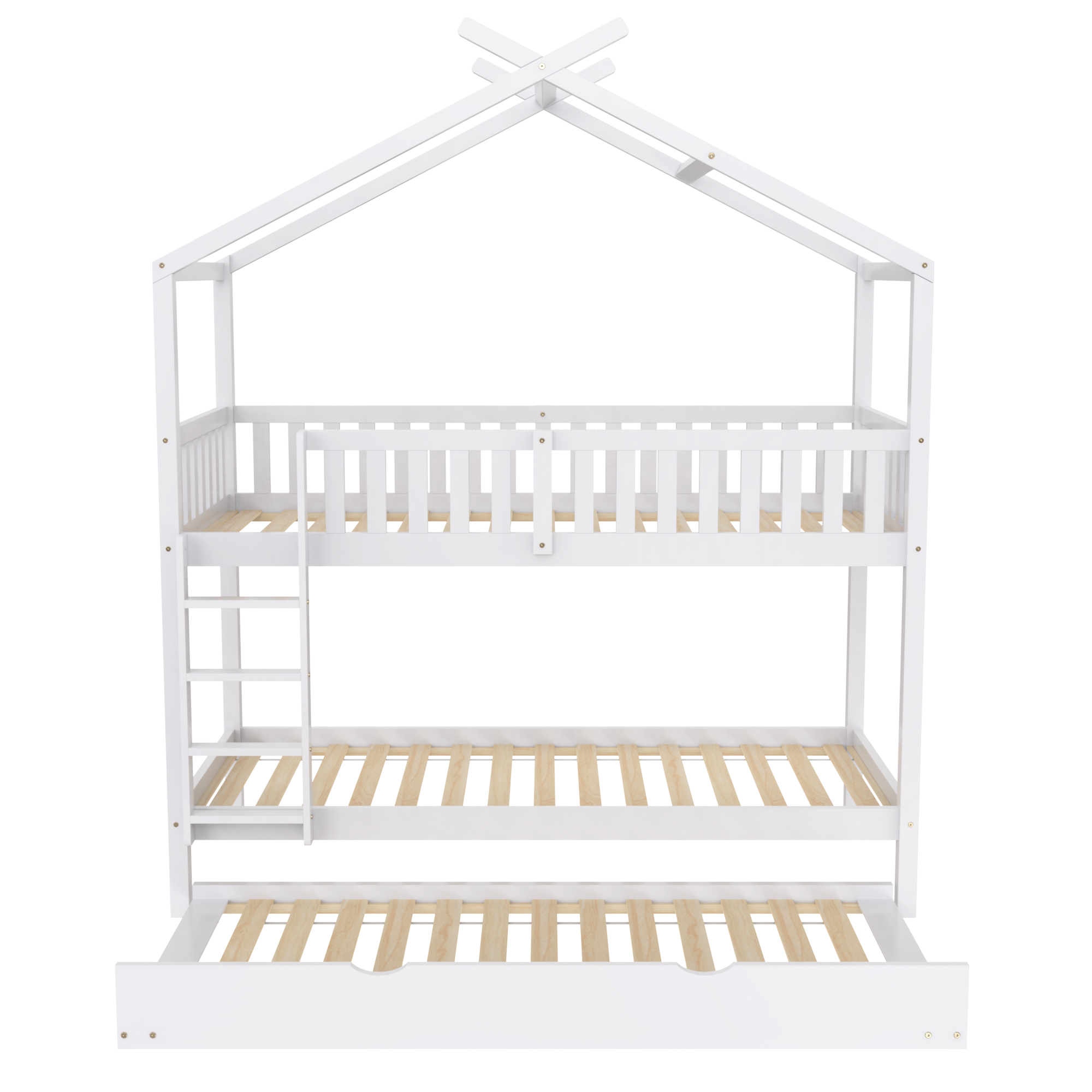Lit maison enfant 90 x 200 cm en pin massif et MDF - image 10