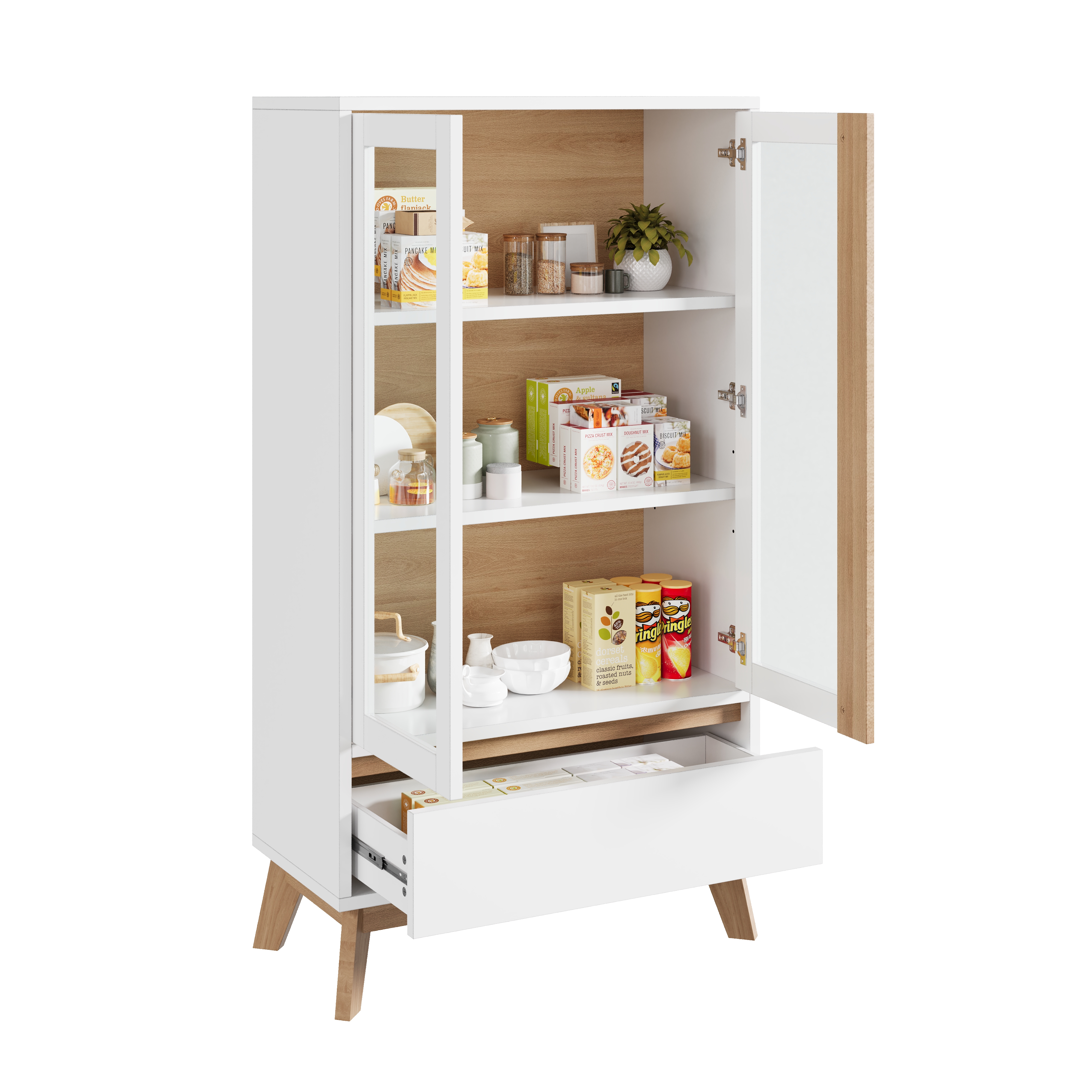 Armoire de cuisine scandinave 80 x 40 x 150 cm en - image 8