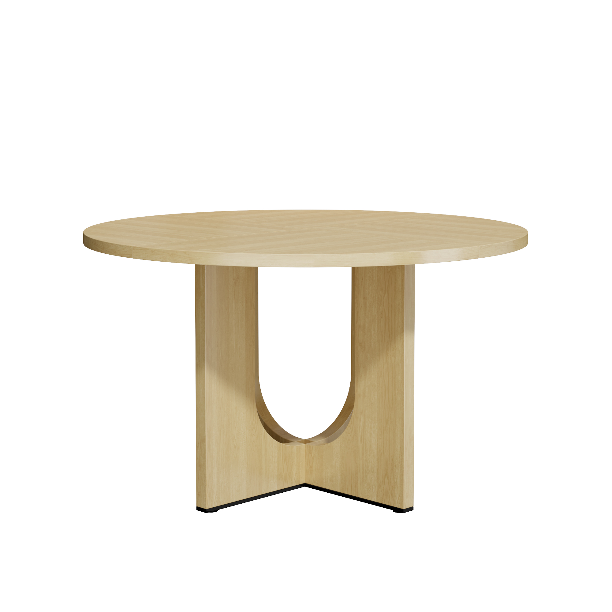 Table à manger, rond, 120 x 120 x 75 cm, MDF, chêne - vue 7