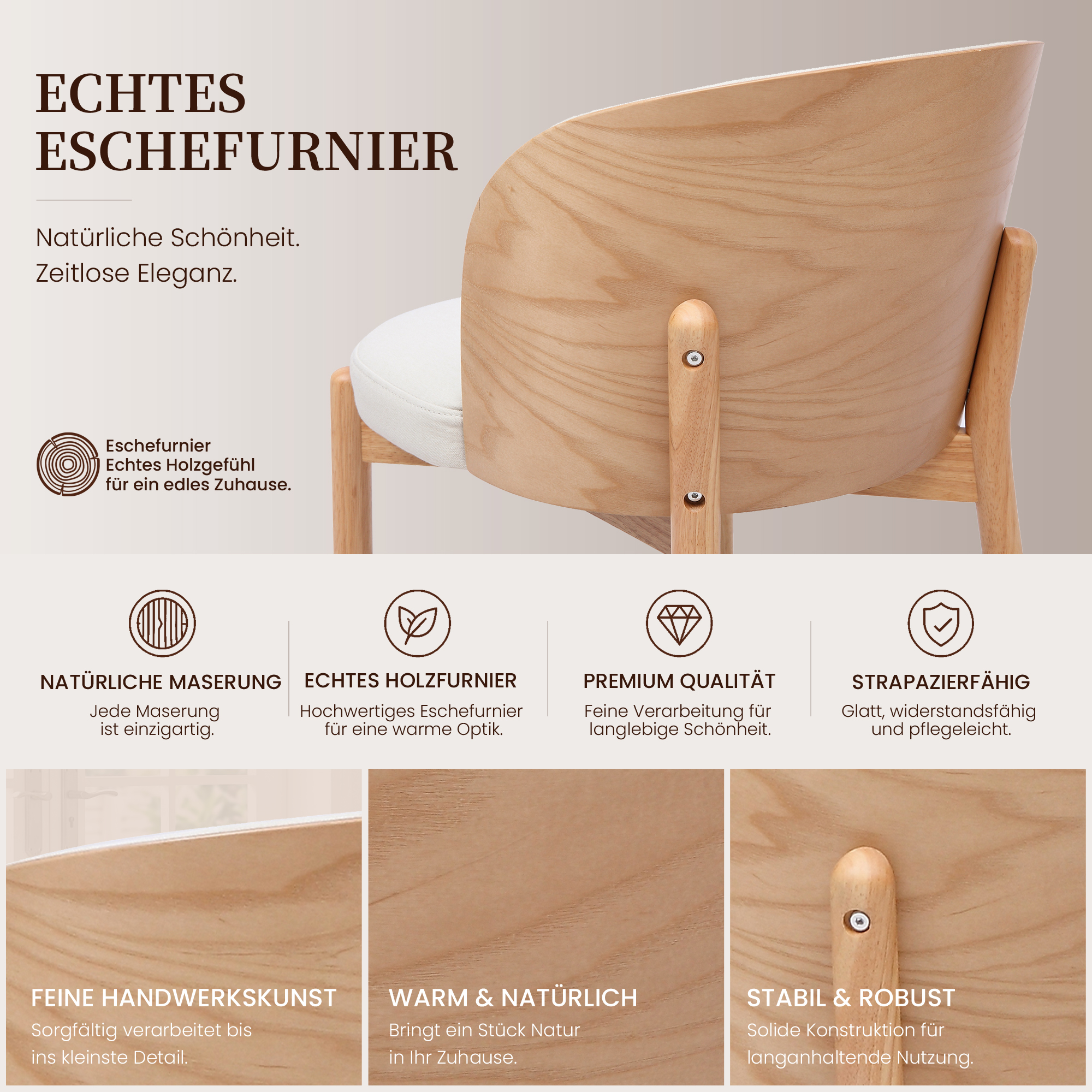 Détail du chaise de salle à manger
