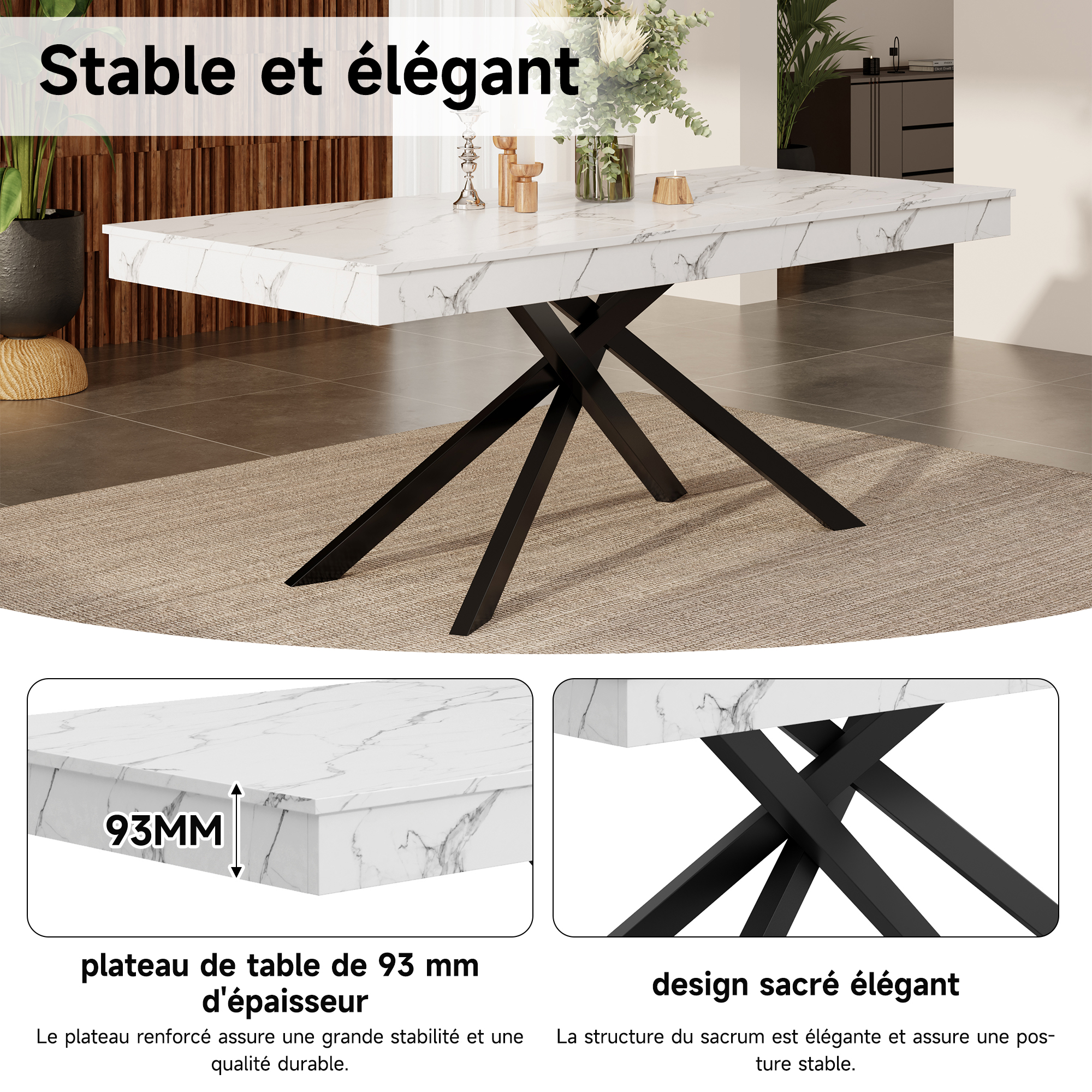 Présentation du table à manger