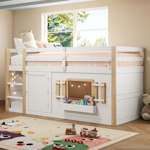 Espace inférieur modulable du lit mezzanine enfant