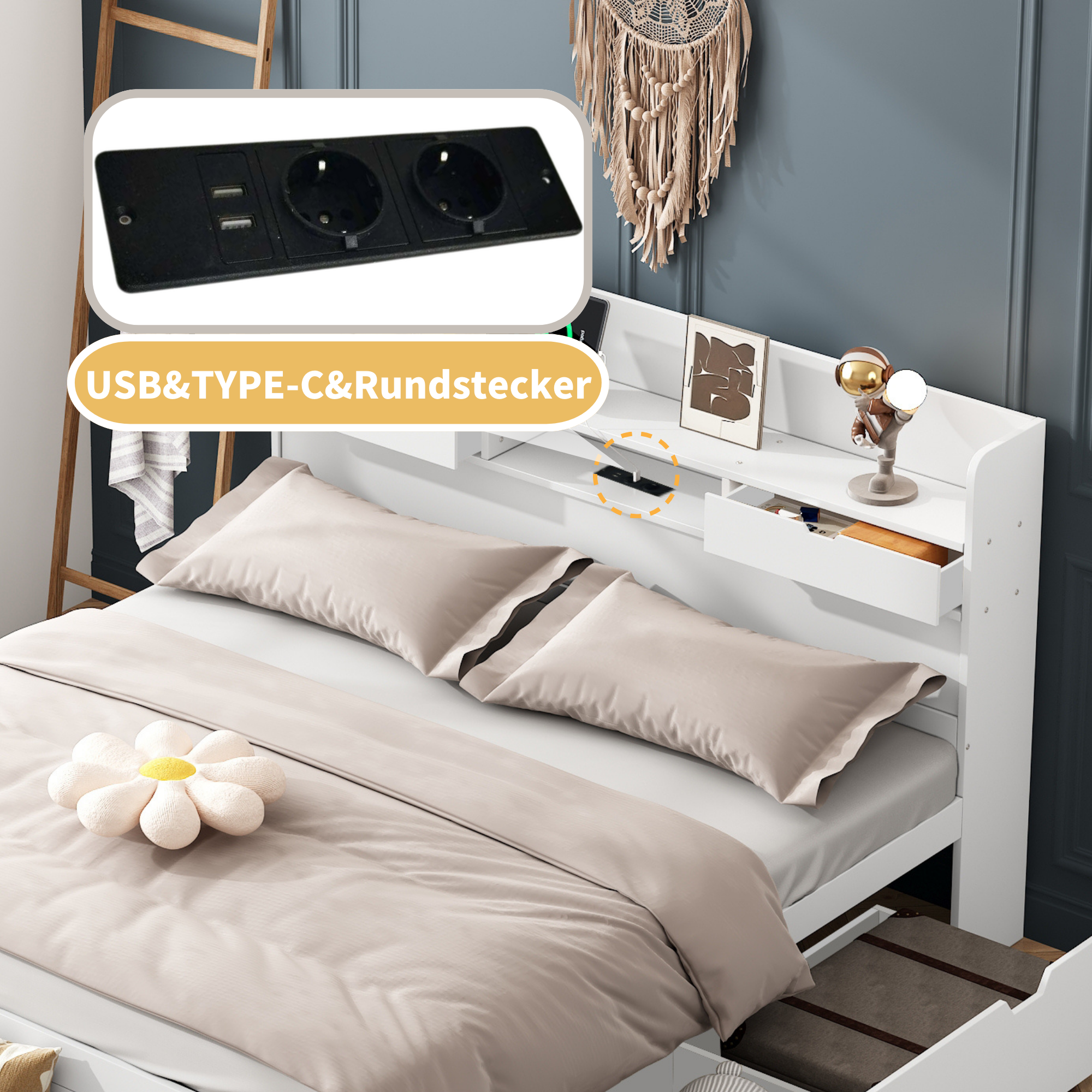 Détail du lit double