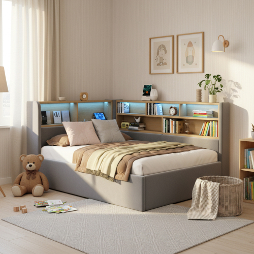 Structure intégrée du lit enfant rembourré