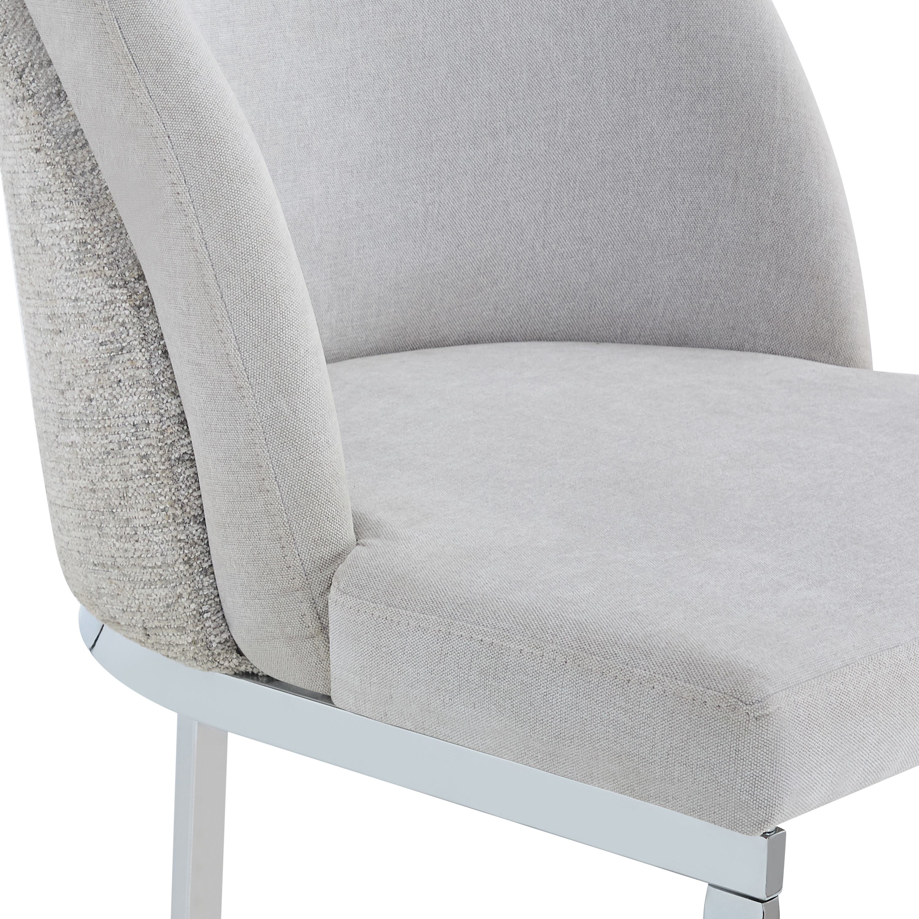 Chaise de salle à manger double dossier, mousse 25D, tissu chenille, pieds métal galvanisé miroir, cadre renforcé, pour salle à manger et salon, design haut de gamme, confort durable, style luxueux, stabilité - image 16