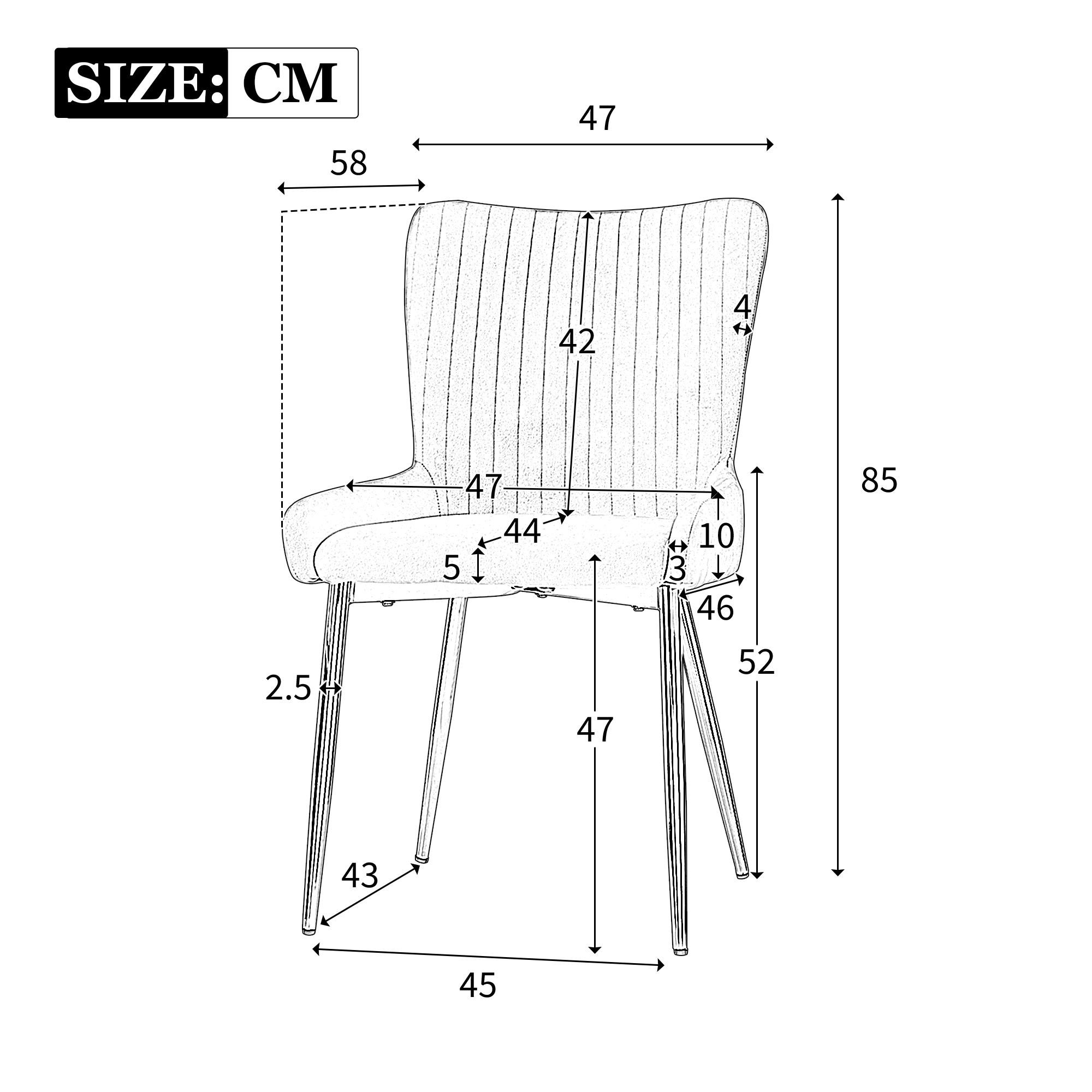 Présentation du chaise de salle à manger