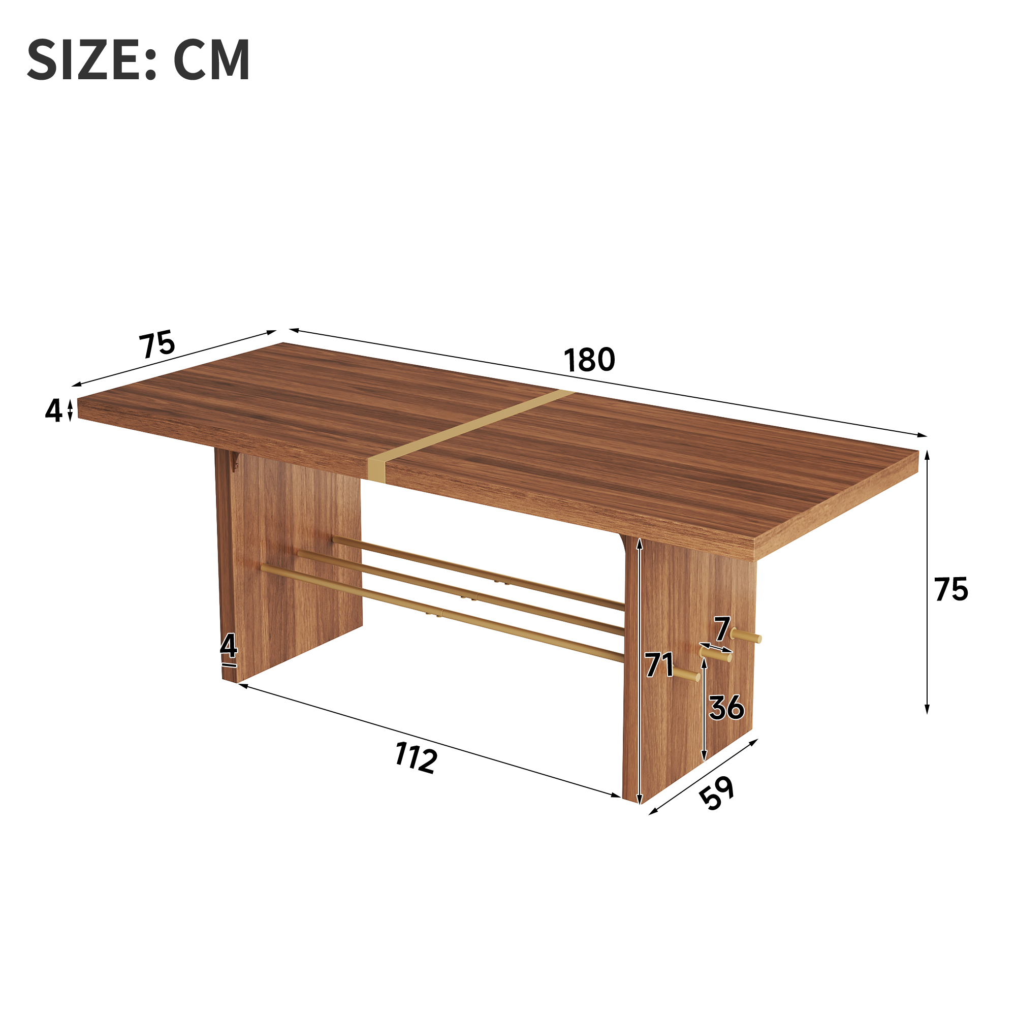 Dimensions du table à manger