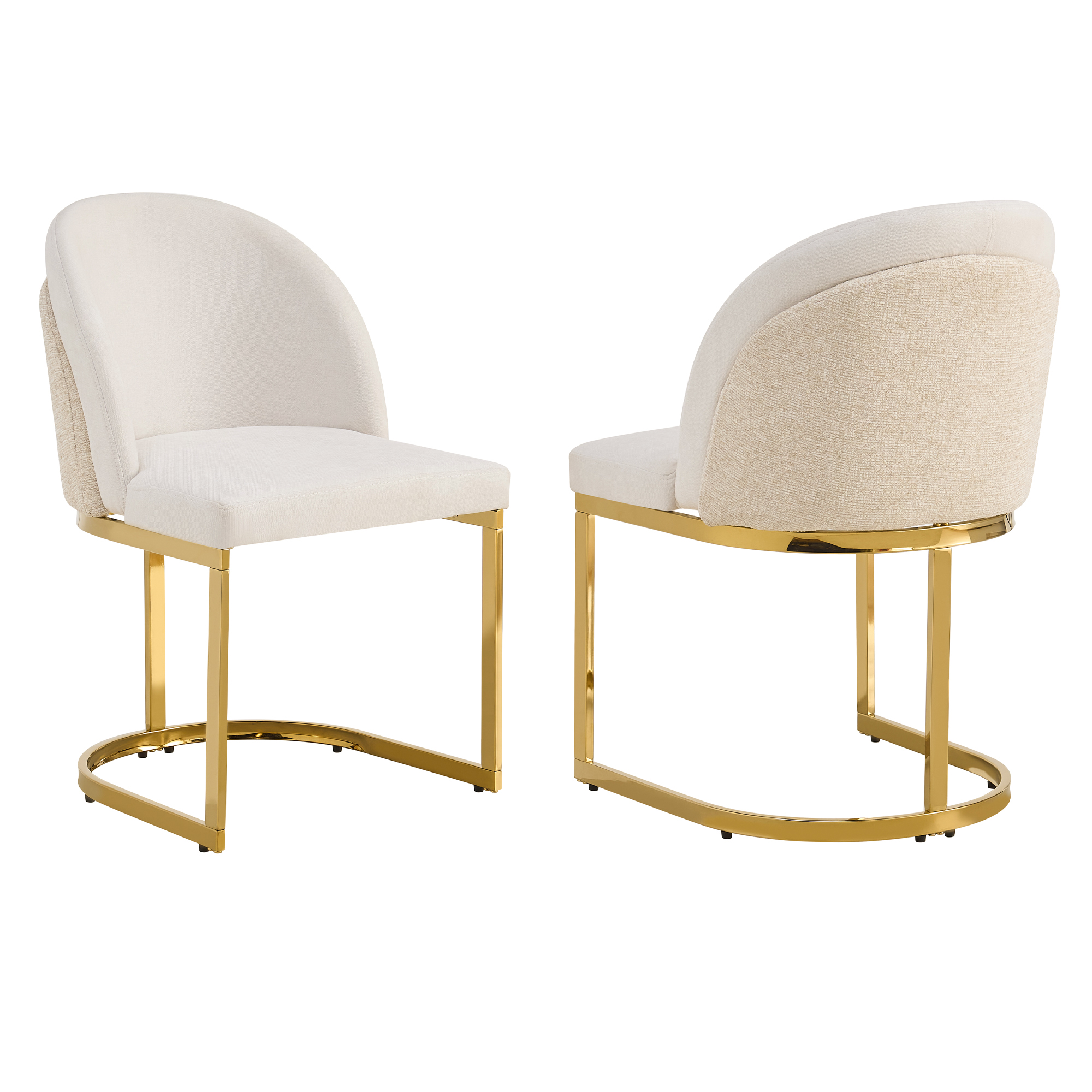 Chaise de salle à manger double dossier, mousse 25D, tissu chenille, pieds métal galvanisé miroir, cadre renforcé, pour salle à manger et salon, design haut de gamme, confort durable, style luxueux, stabilité, durabilité - image 12