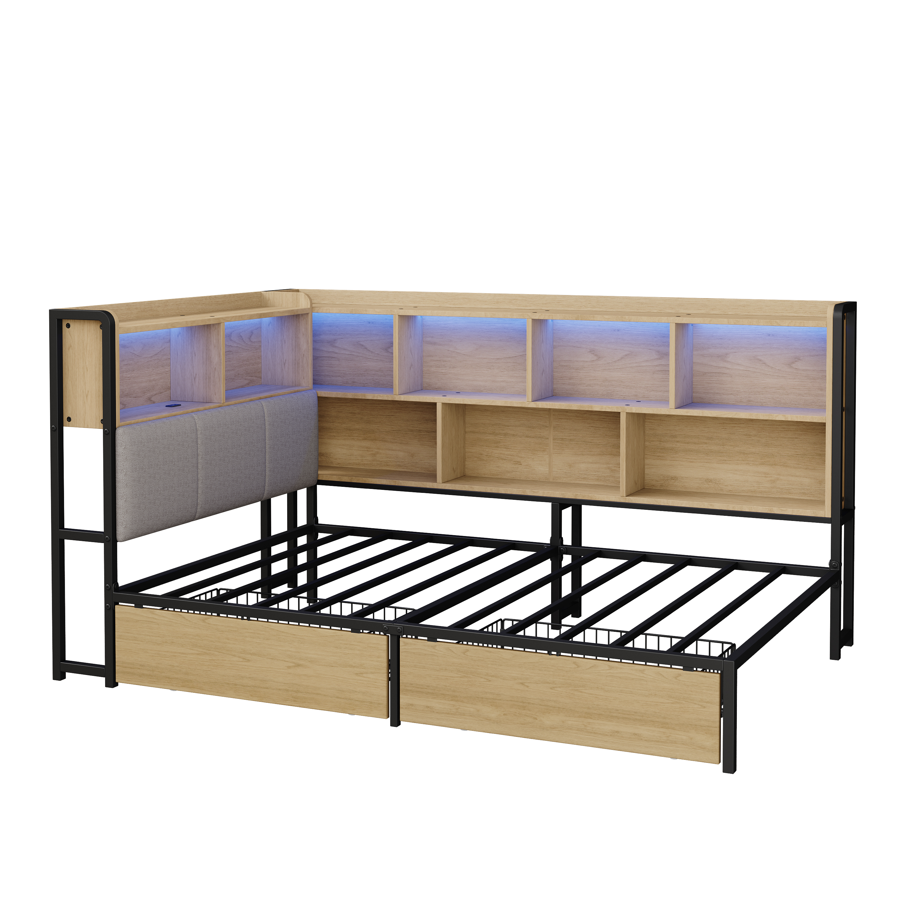 Lit jour confortable rangements