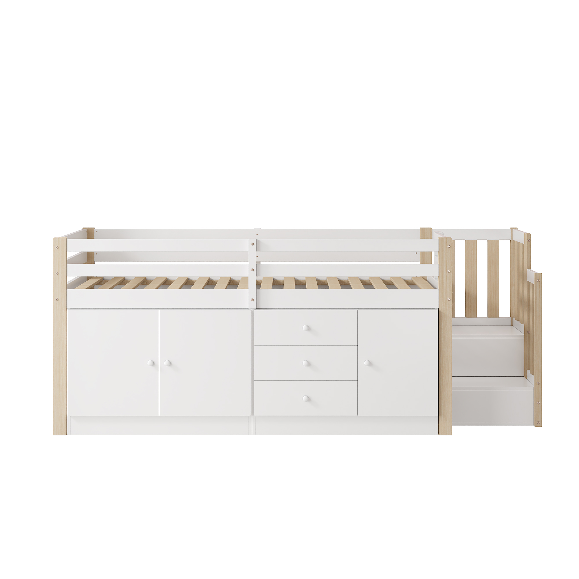 Lit enfant, avec tiroirs, 90 x 200 cm, MDF, blanc - vue 6