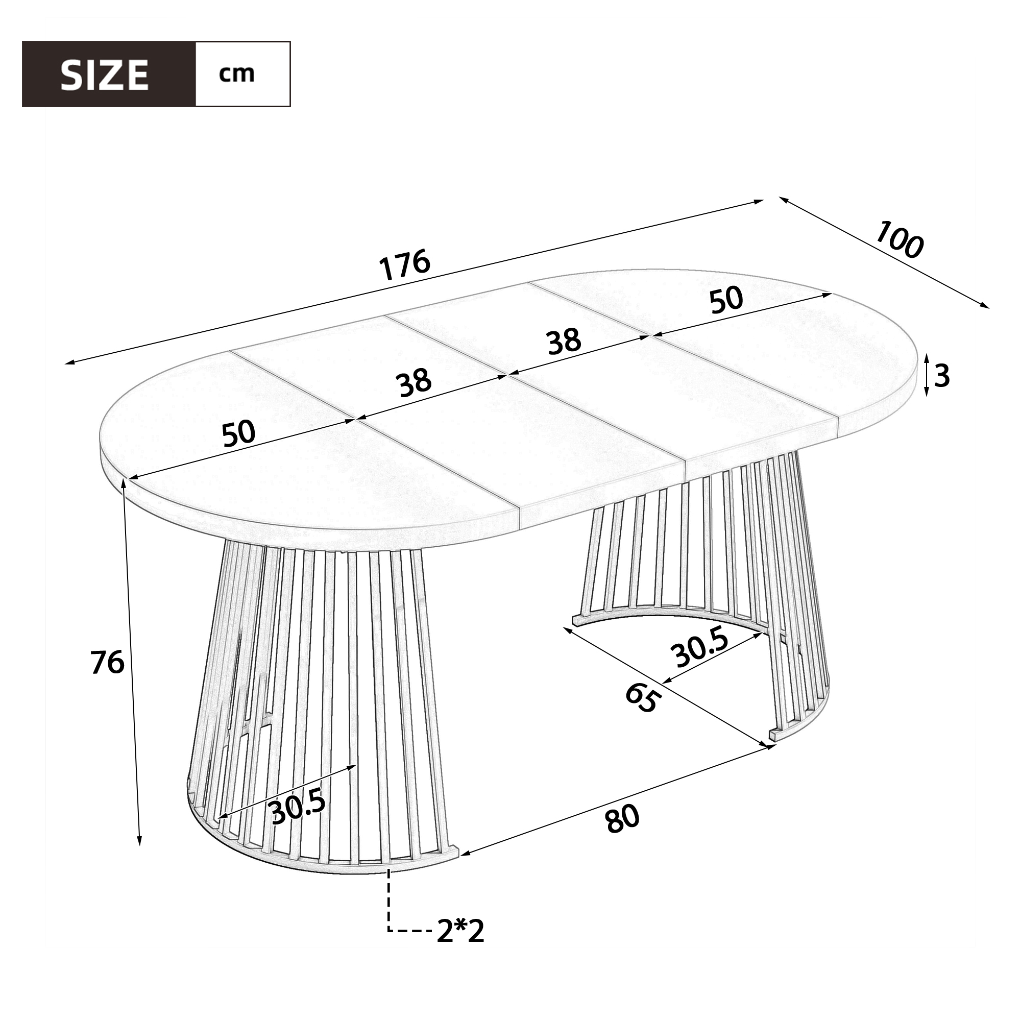 Dimensions du table à manger