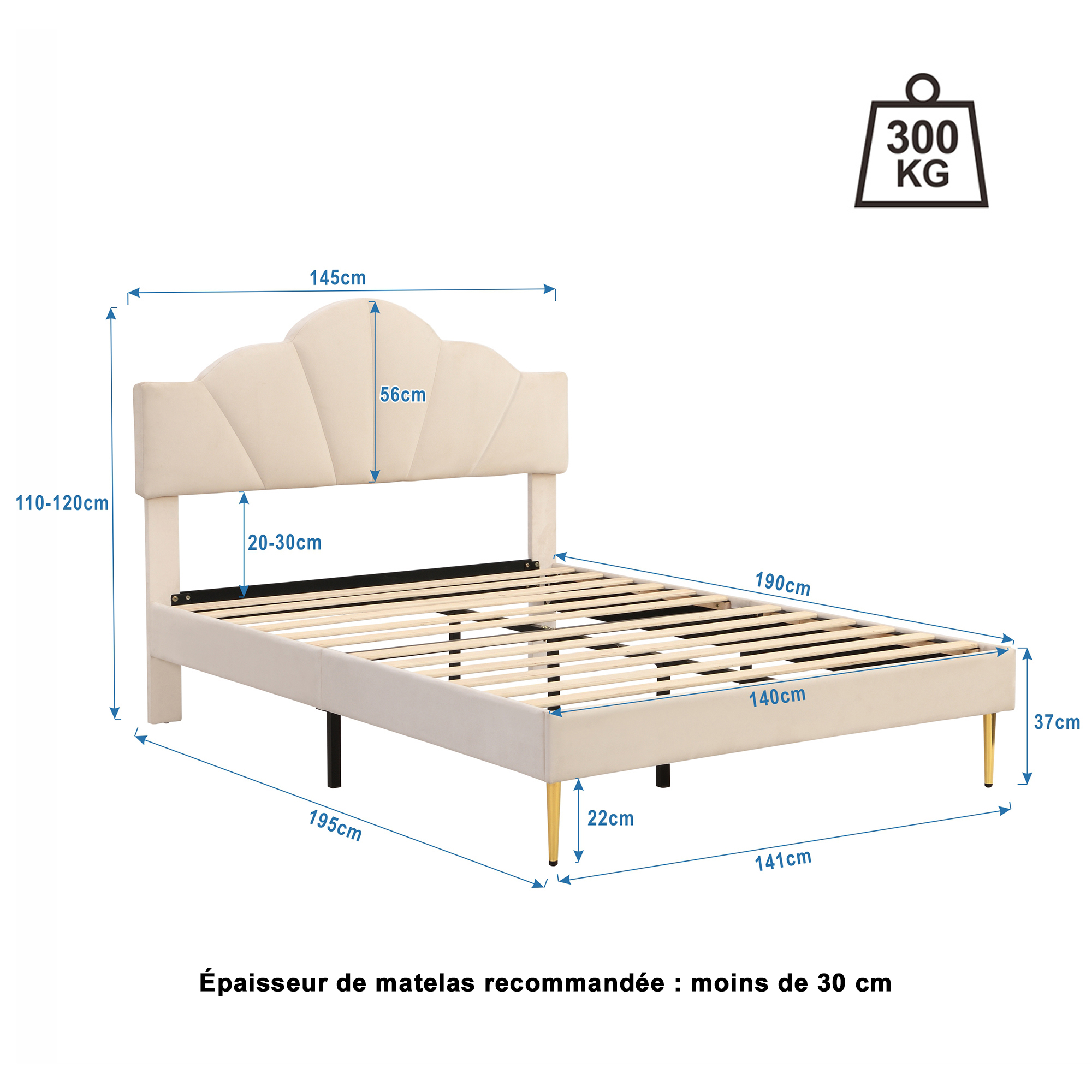 Dimensions du lit