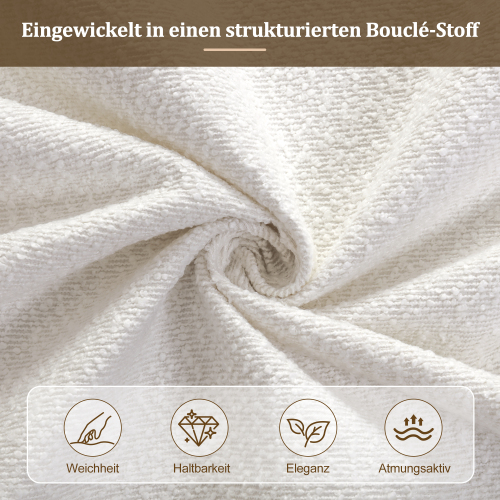 Tissu bouclé blanc