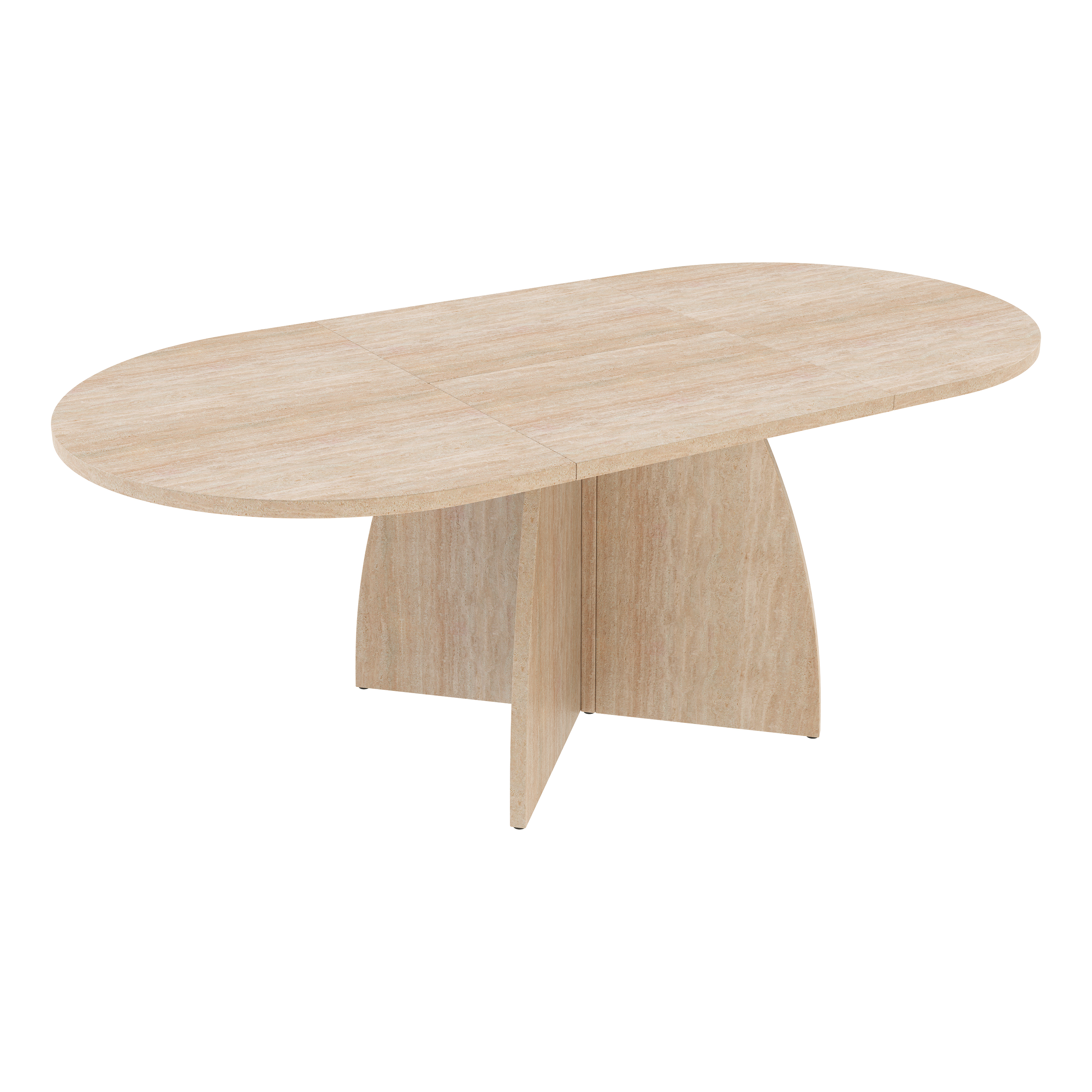 Table à manger, rond, 180 x 90 x 75 cm, MDF - vue 4