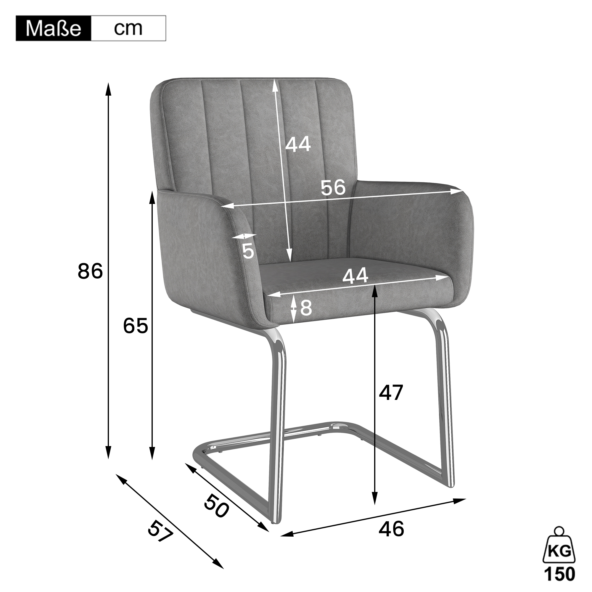 Dimensions du chaise de salle à manger