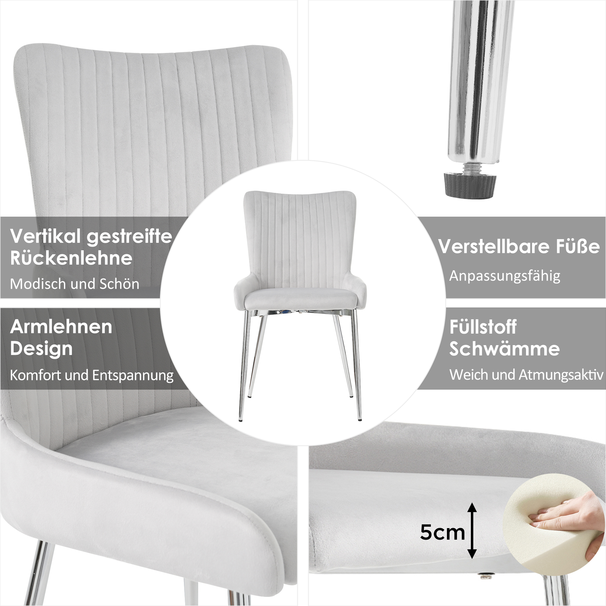 Dimensions du chaise de salle à manger