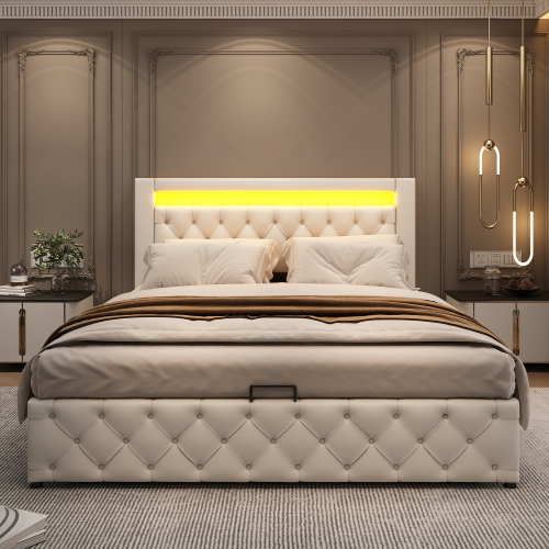 Éclairage LED avec télécommande intégré à la tête de lit