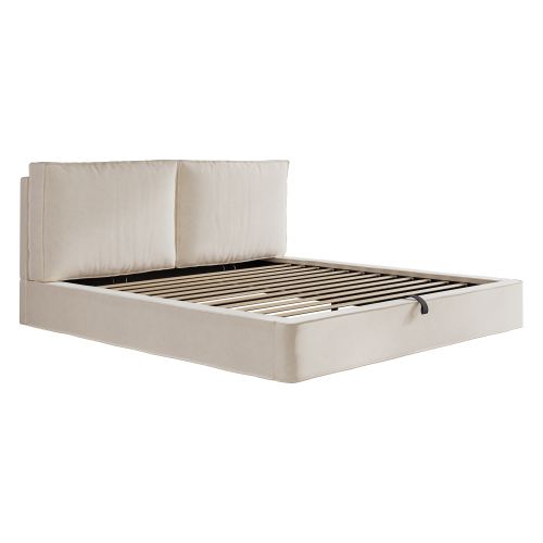 Cadre enveloppant et sommier relevable du lit coffre