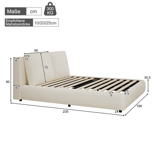 Vue d'ensemble du lit