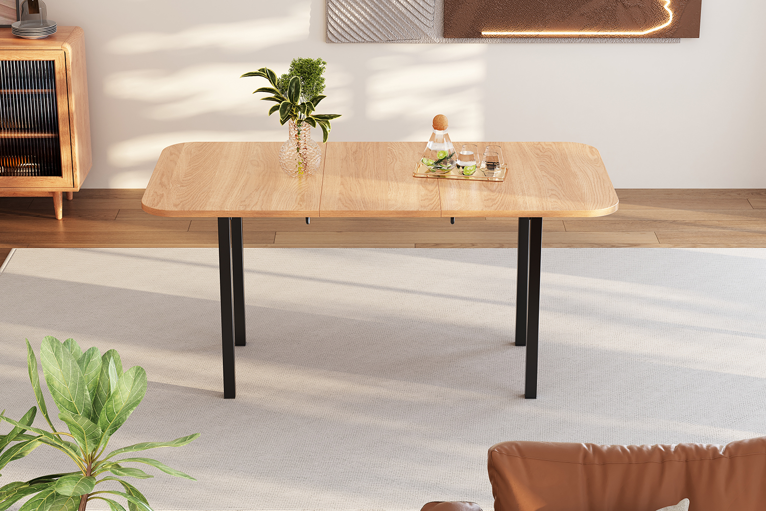 Table à manger extensible classique 120-160 cm en - image 14