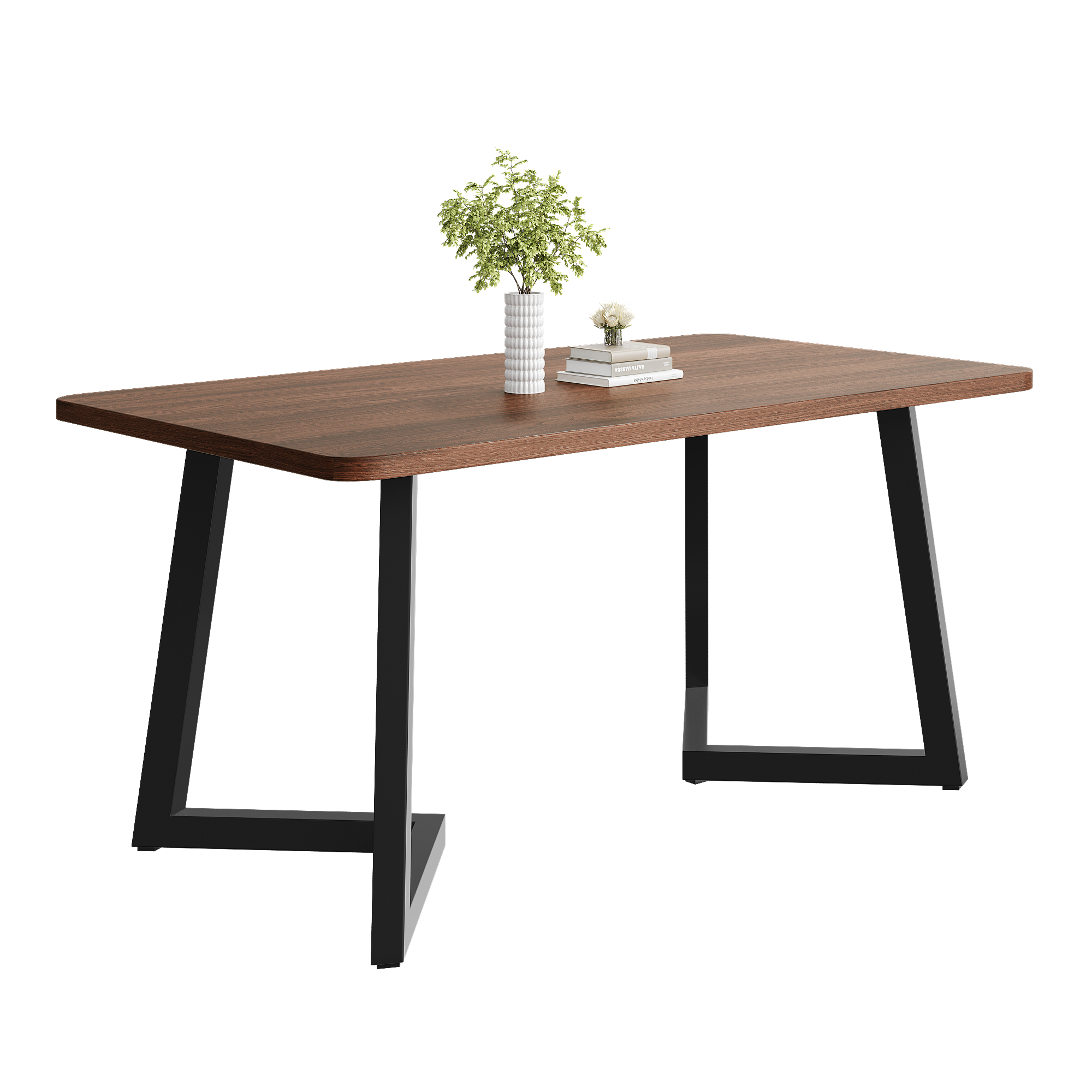 Table noyer noir vue 4