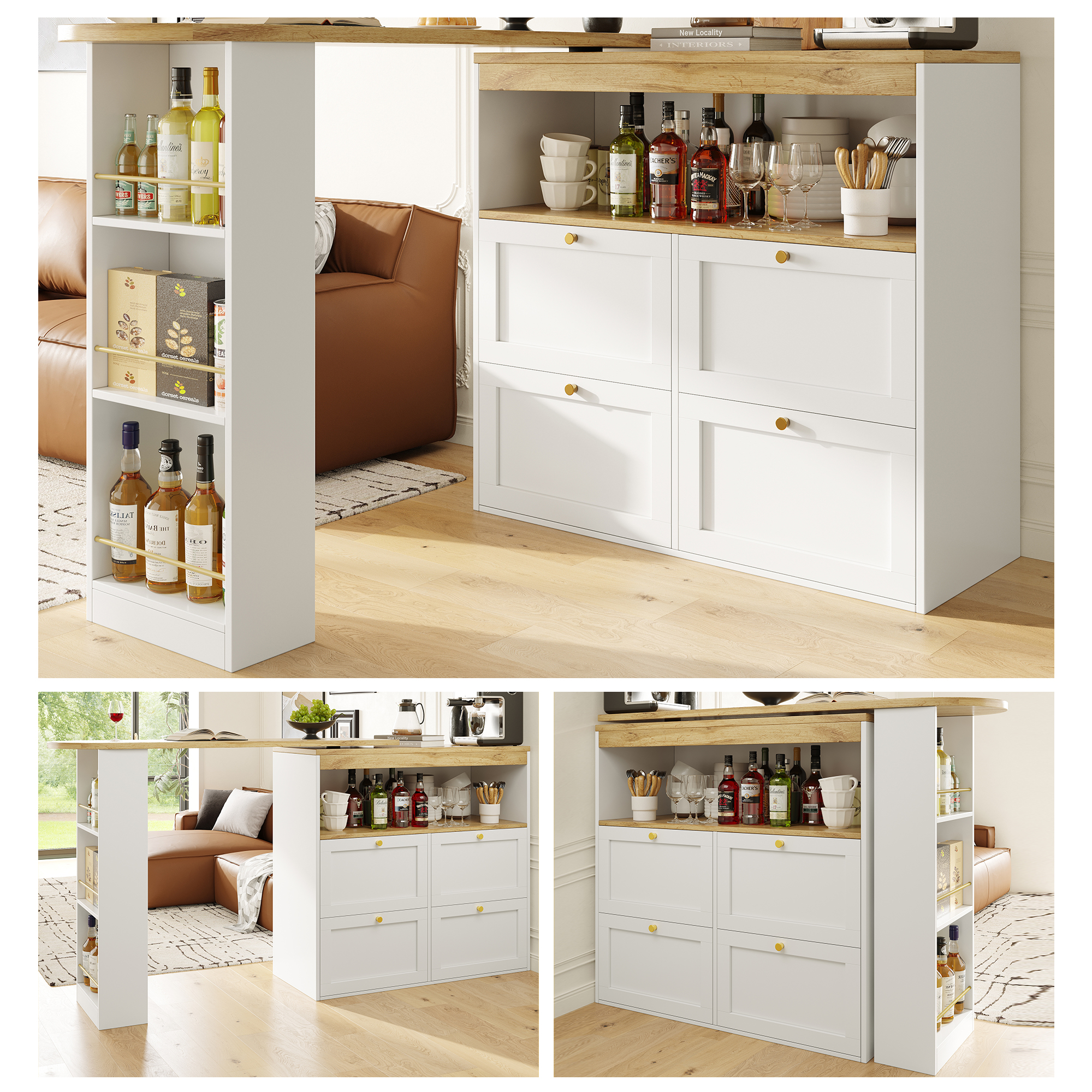 360° drehbarer Stehtisch (Korpus 105 x 39 x 102 cm