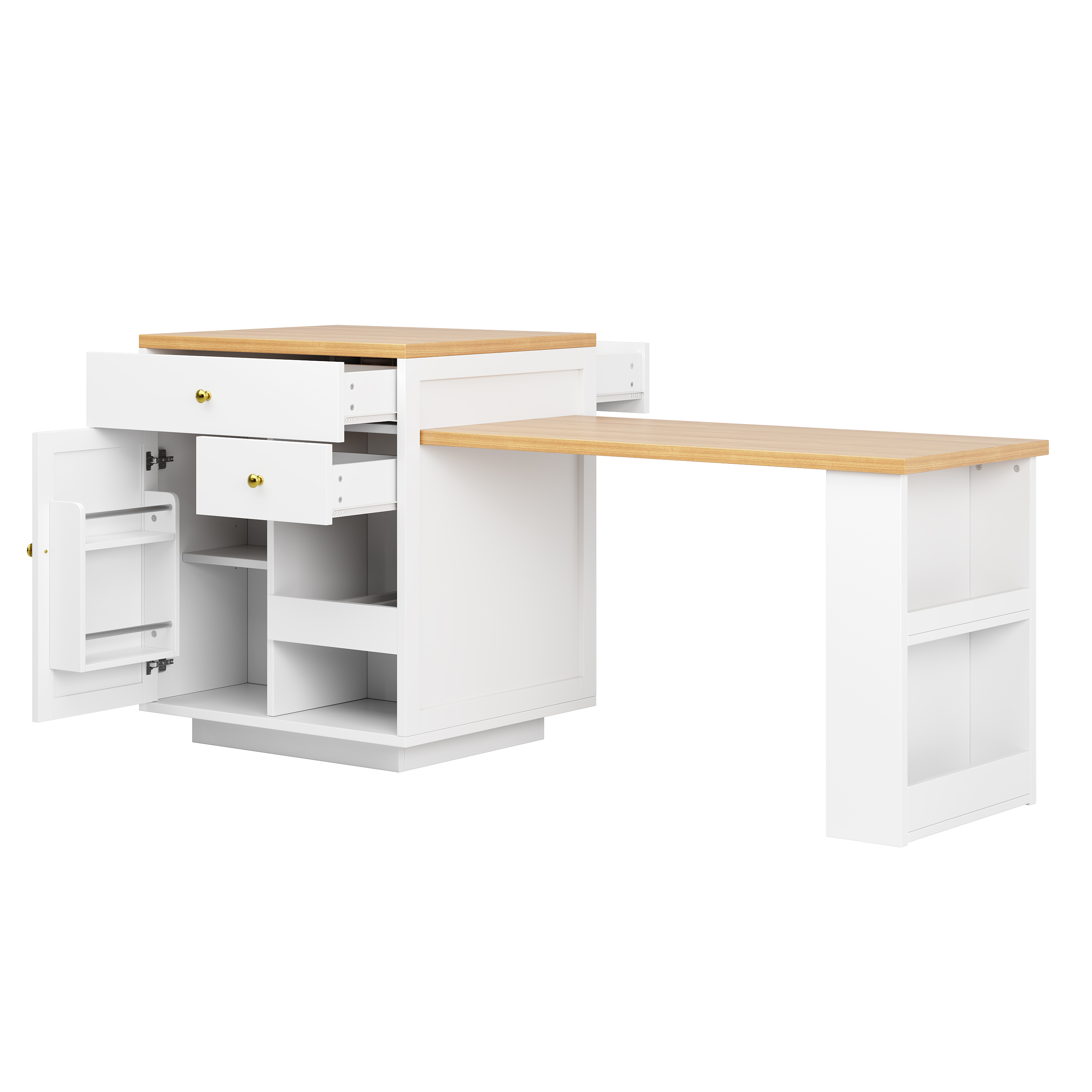 Îlot de cuisine design blanc moderne