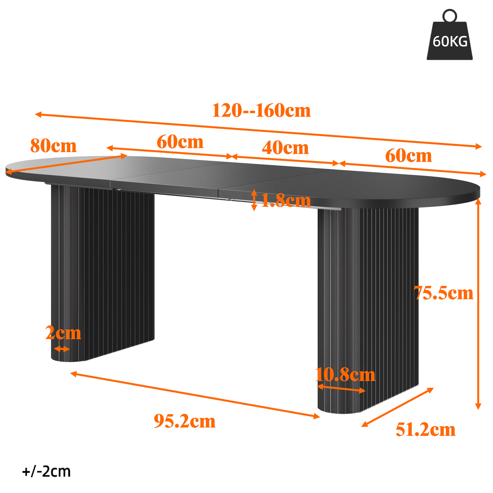 Dimensions du table à manger