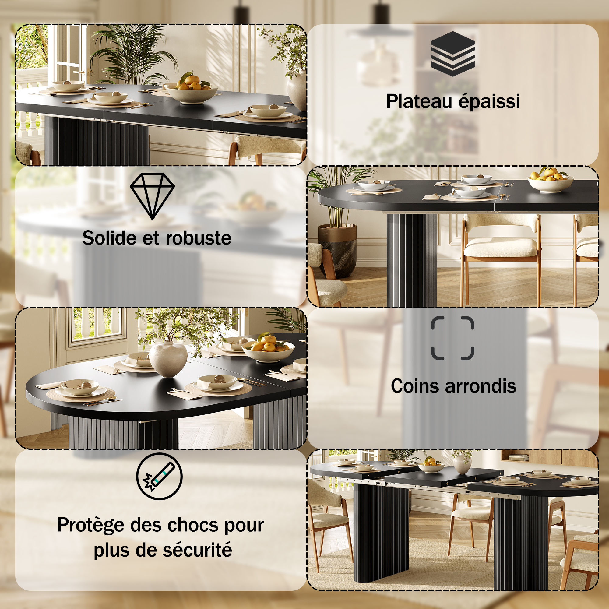 Détail du table à manger