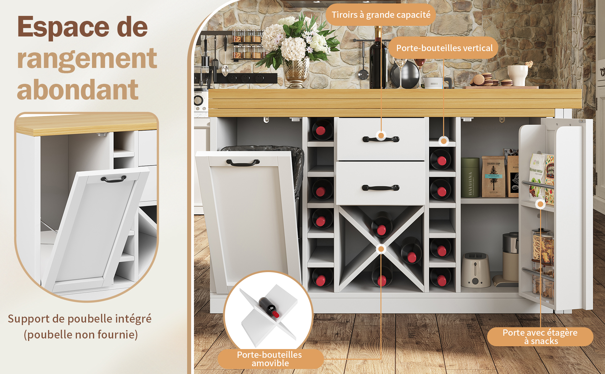 Présentation du îlot de cuisine
