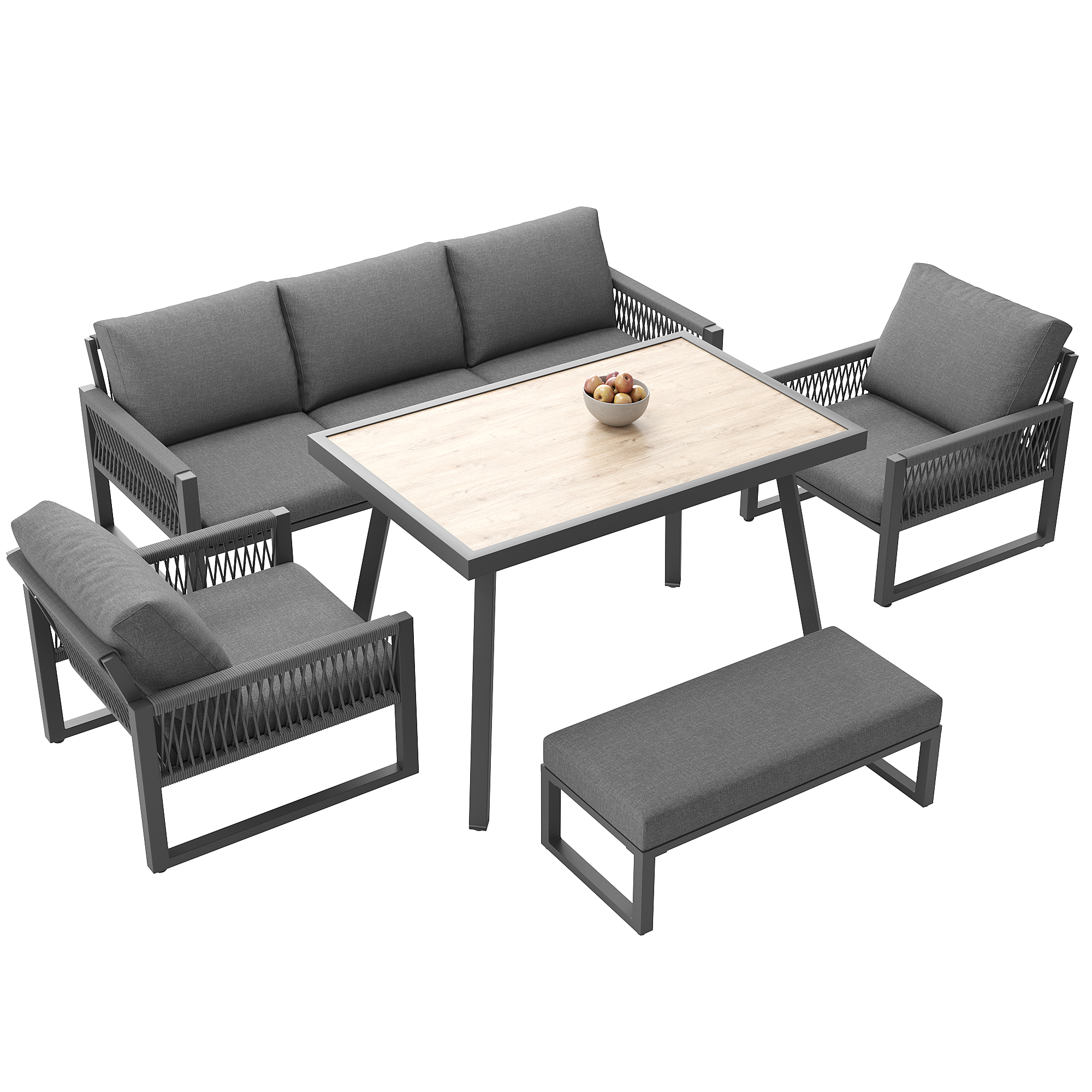 Grande table de jardin pour repas et détente