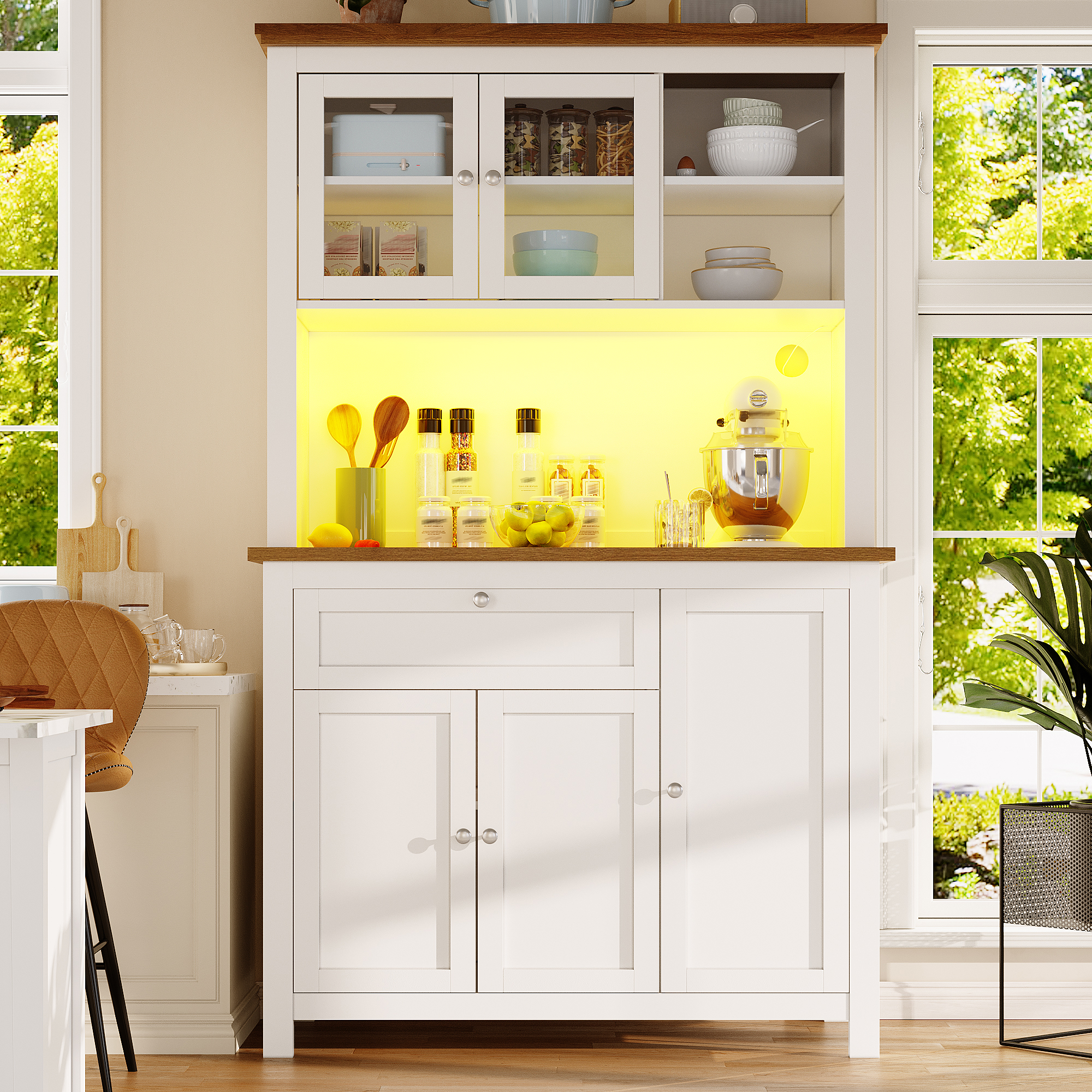 Küchenschrank(104×40×180cm), Hochschrank Küchenbuf