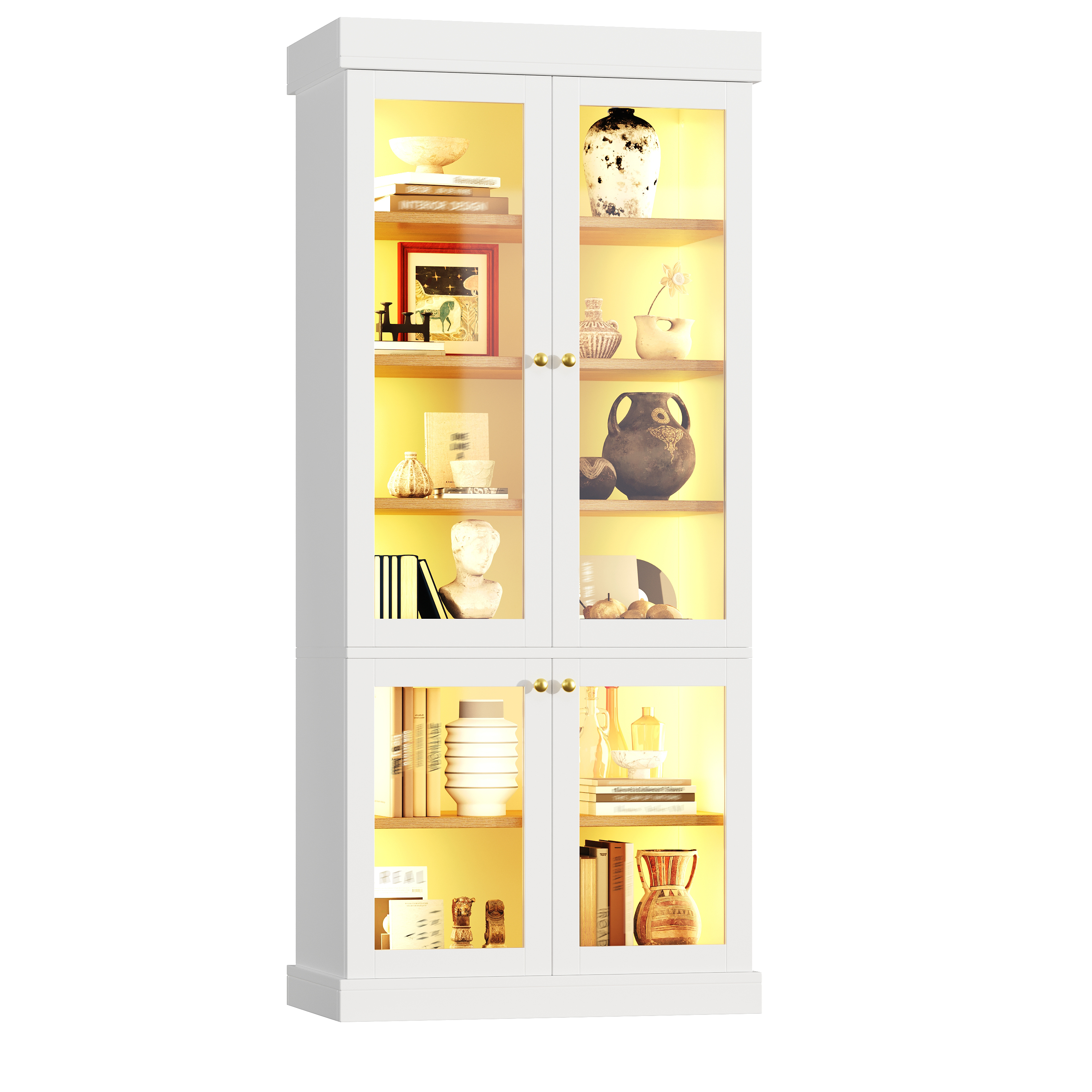 Moderner Standhochschrank mit integrierter LED-Sti