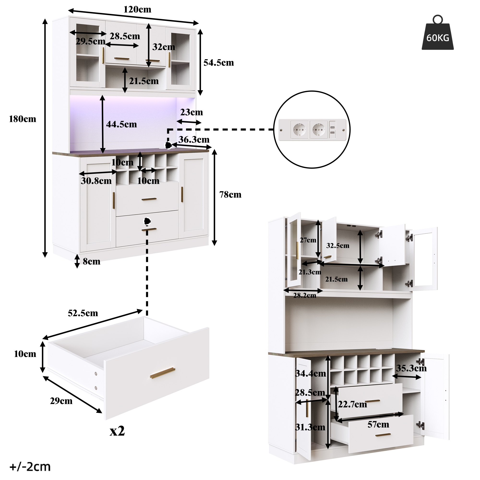 Dimensions du buffet