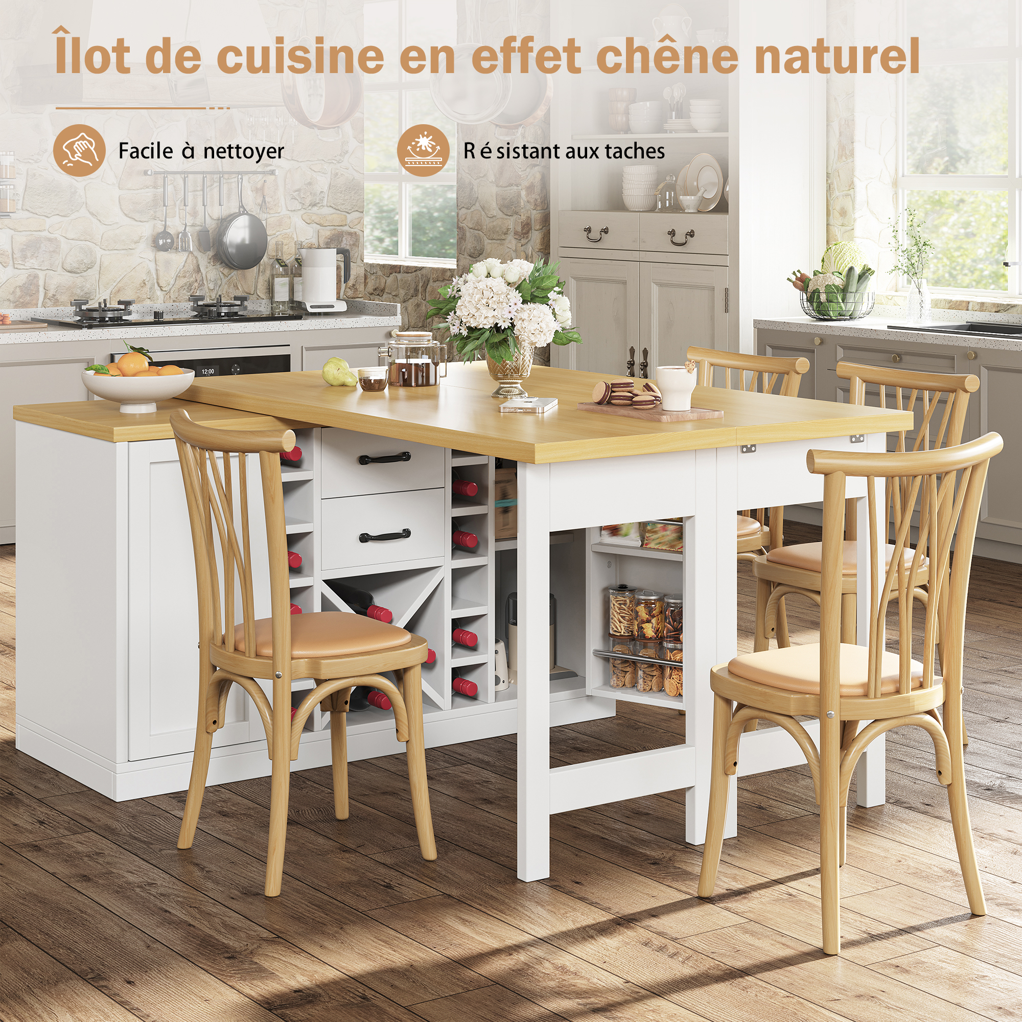 Présentation du îlot de cuisine