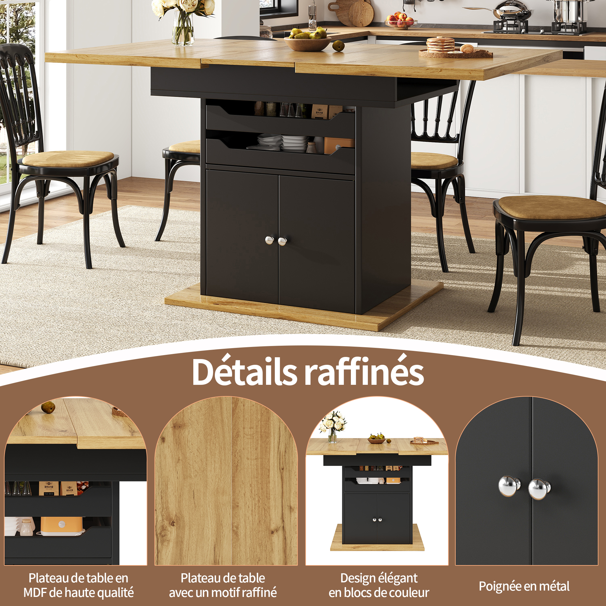 Détail du table à manger