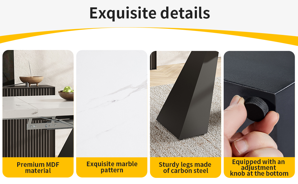 Détail du table à manger