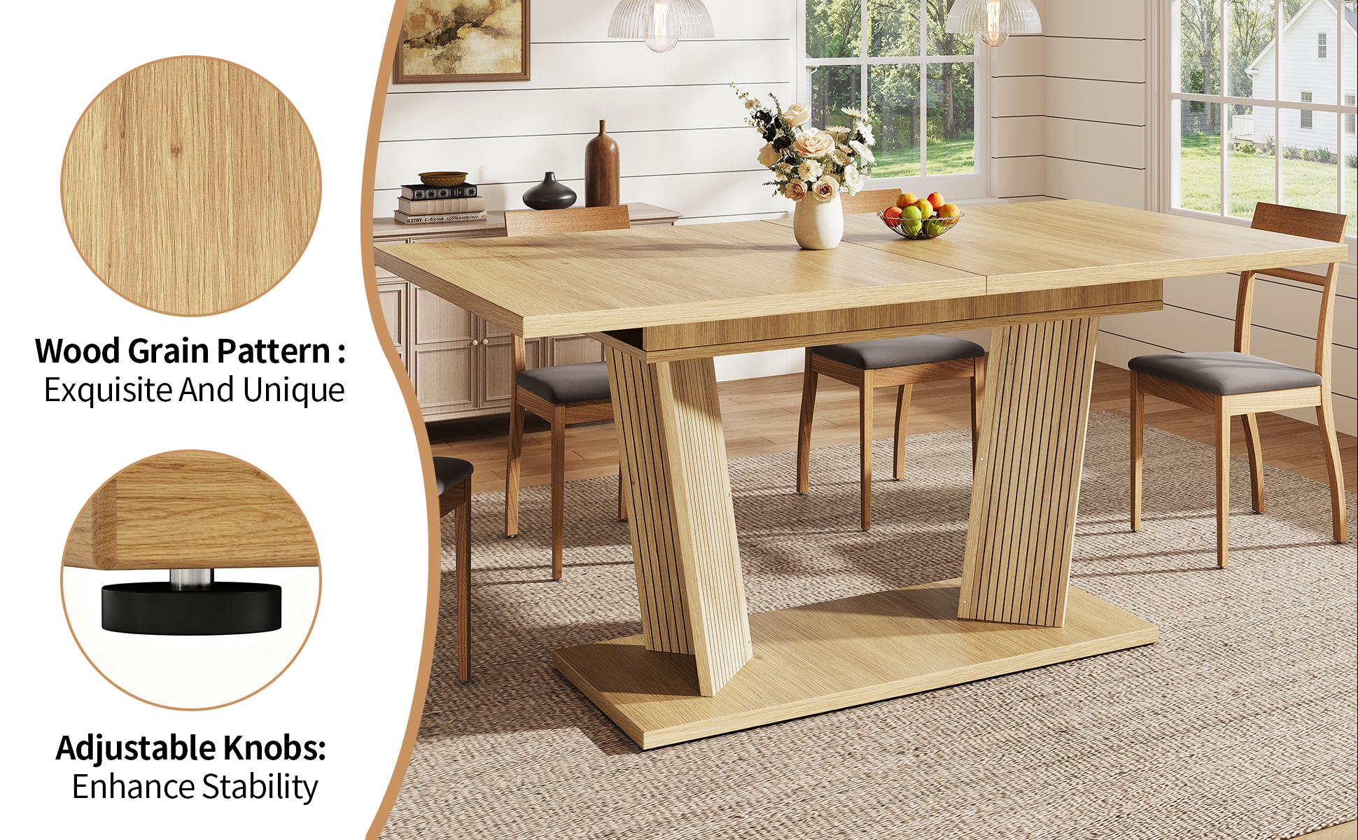 Détail du table à manger
