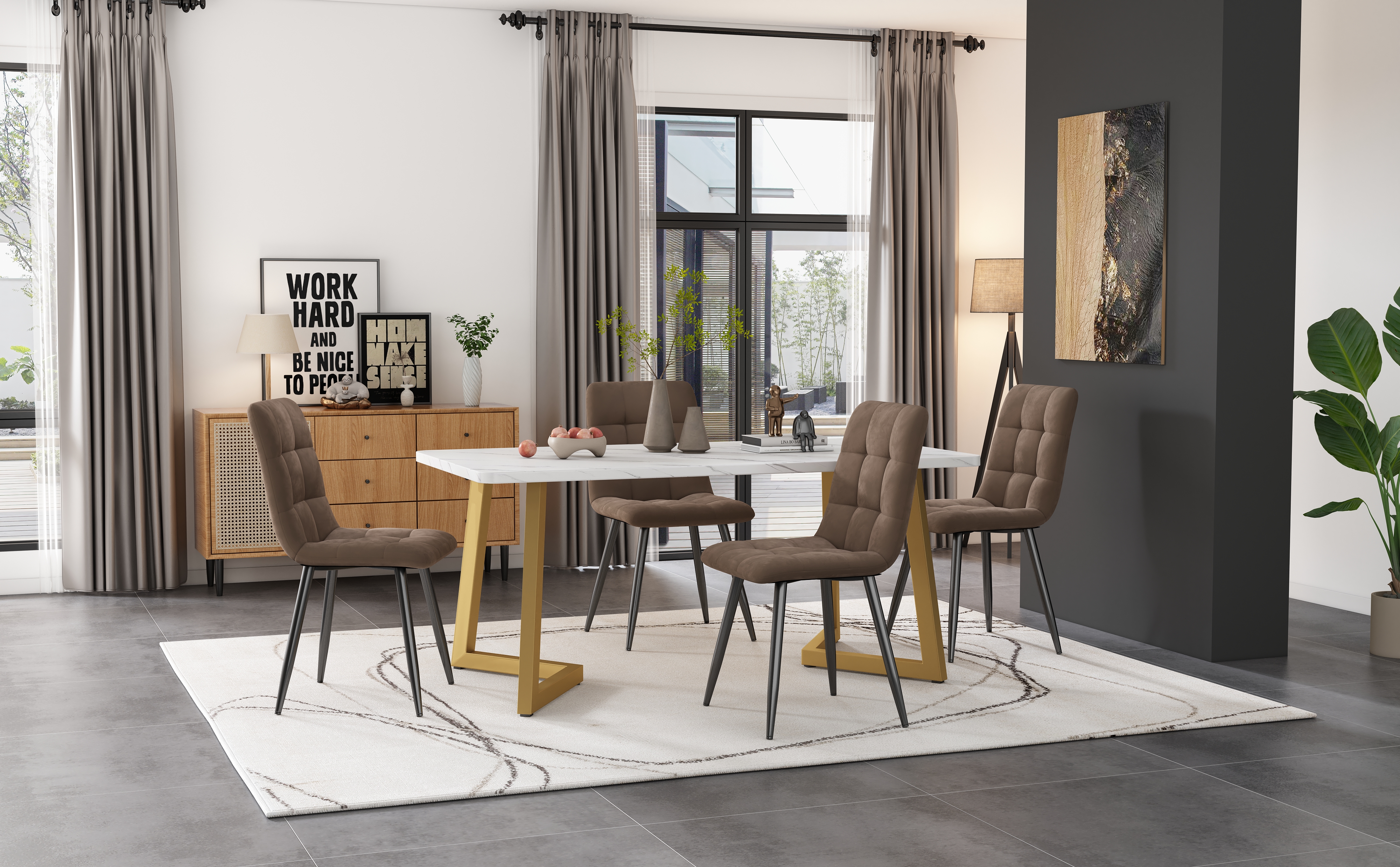 Détail du chaise de salle à manger