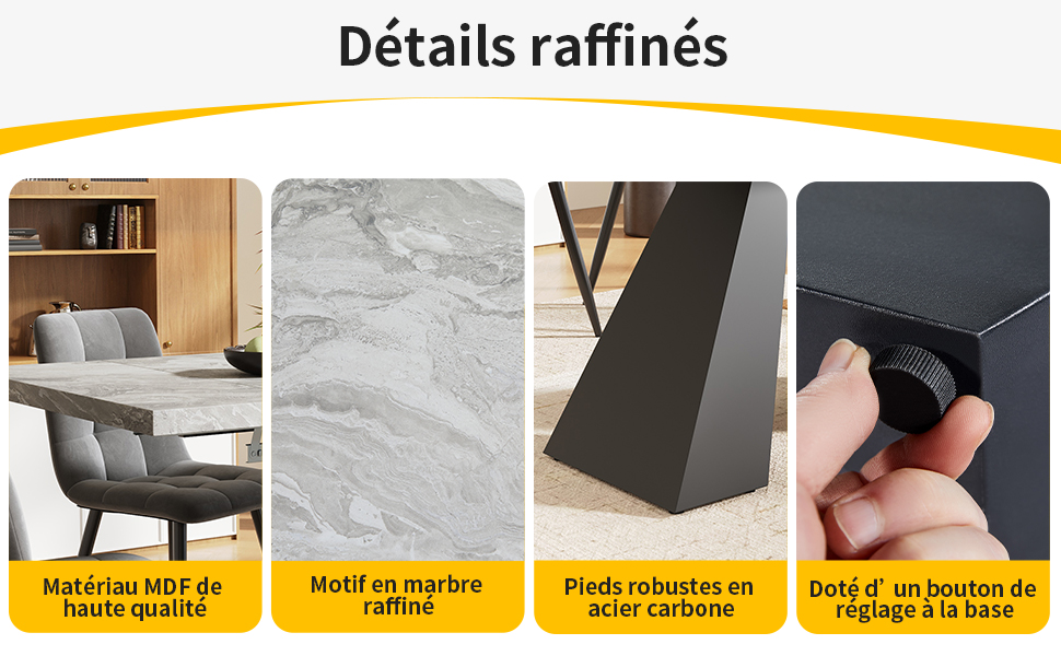 Détail du table à manger
