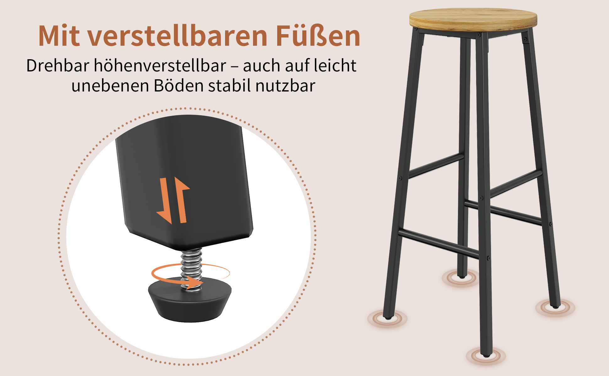 Présentation du tabouret de bar