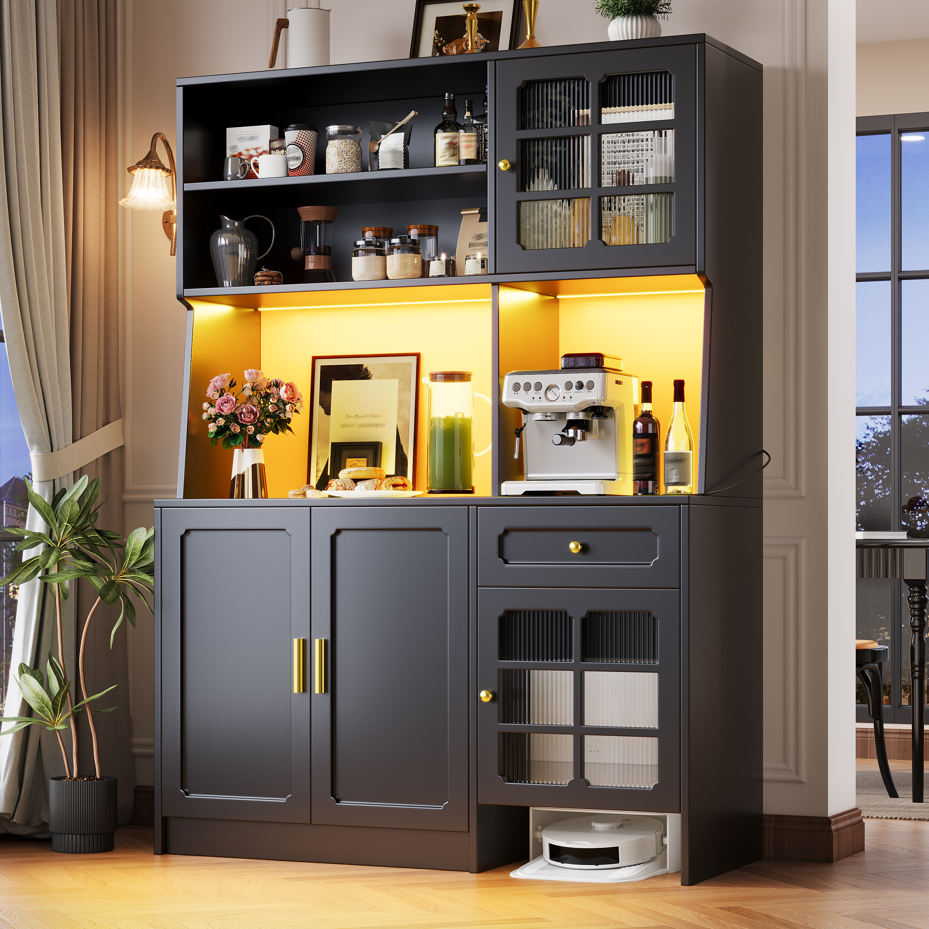 Küchenschrank (130 x 45 x 180 cm), hoher Küchensch